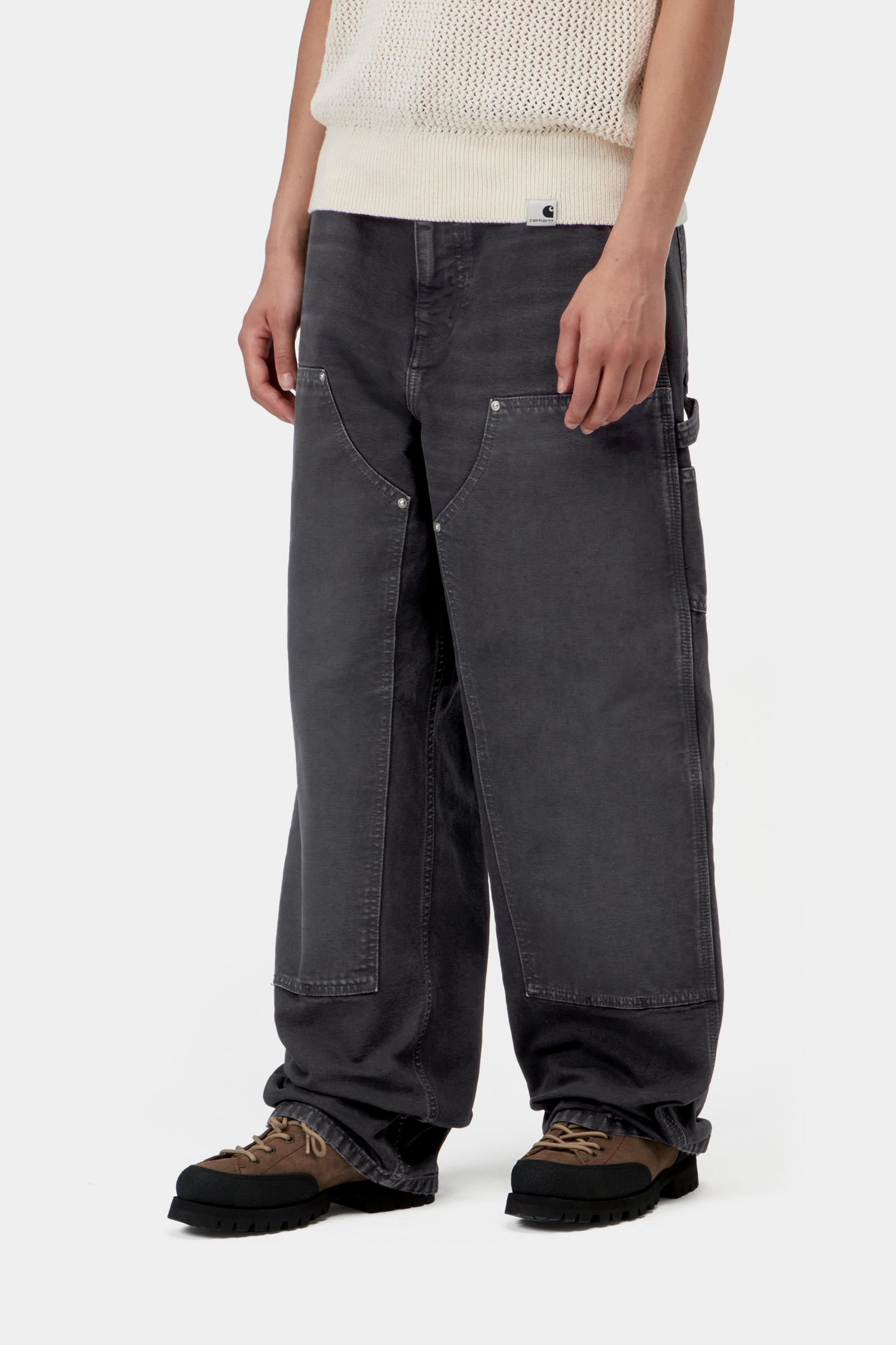 W' Brandon Double Knee Pant - Black (destroy wash) 3