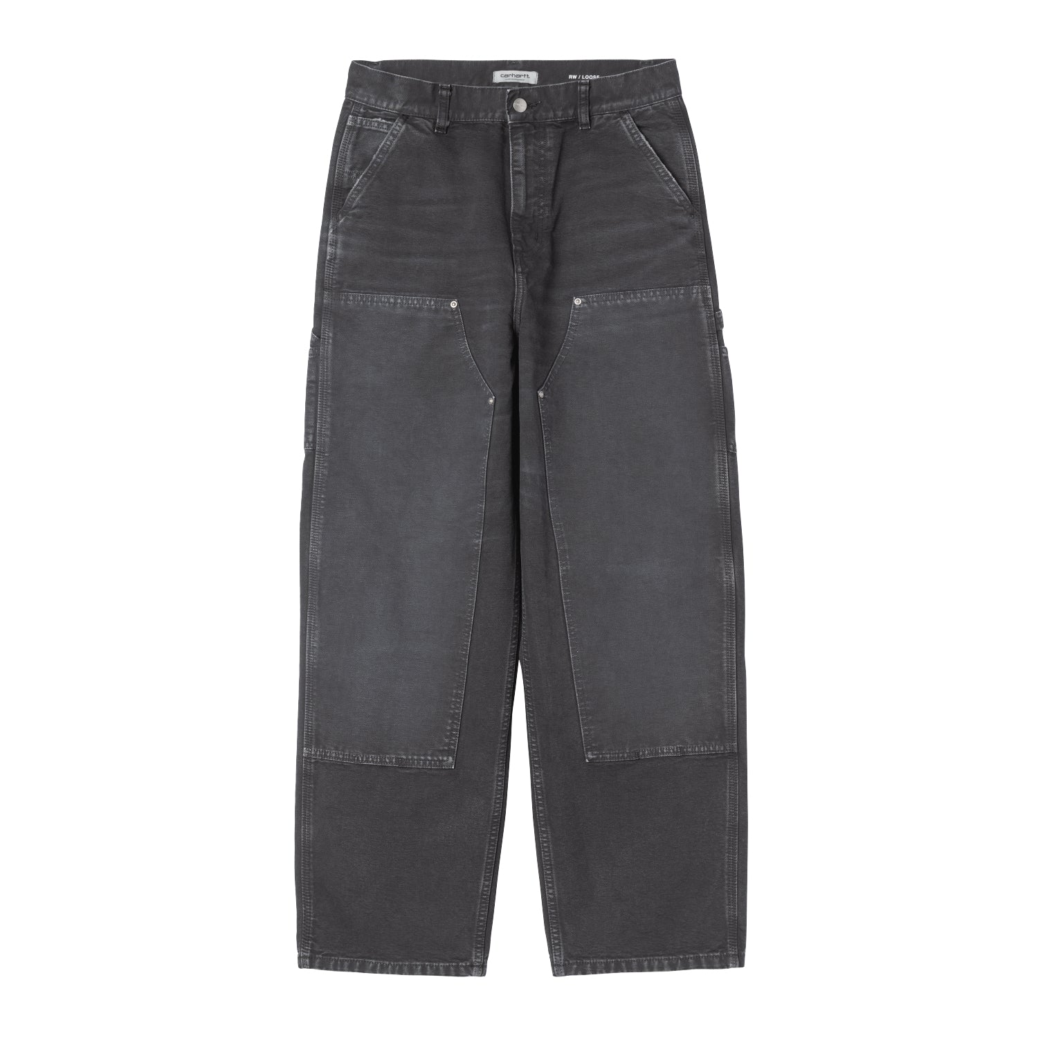 W' Brandon Double Knee Pant - Black (destroy wash)