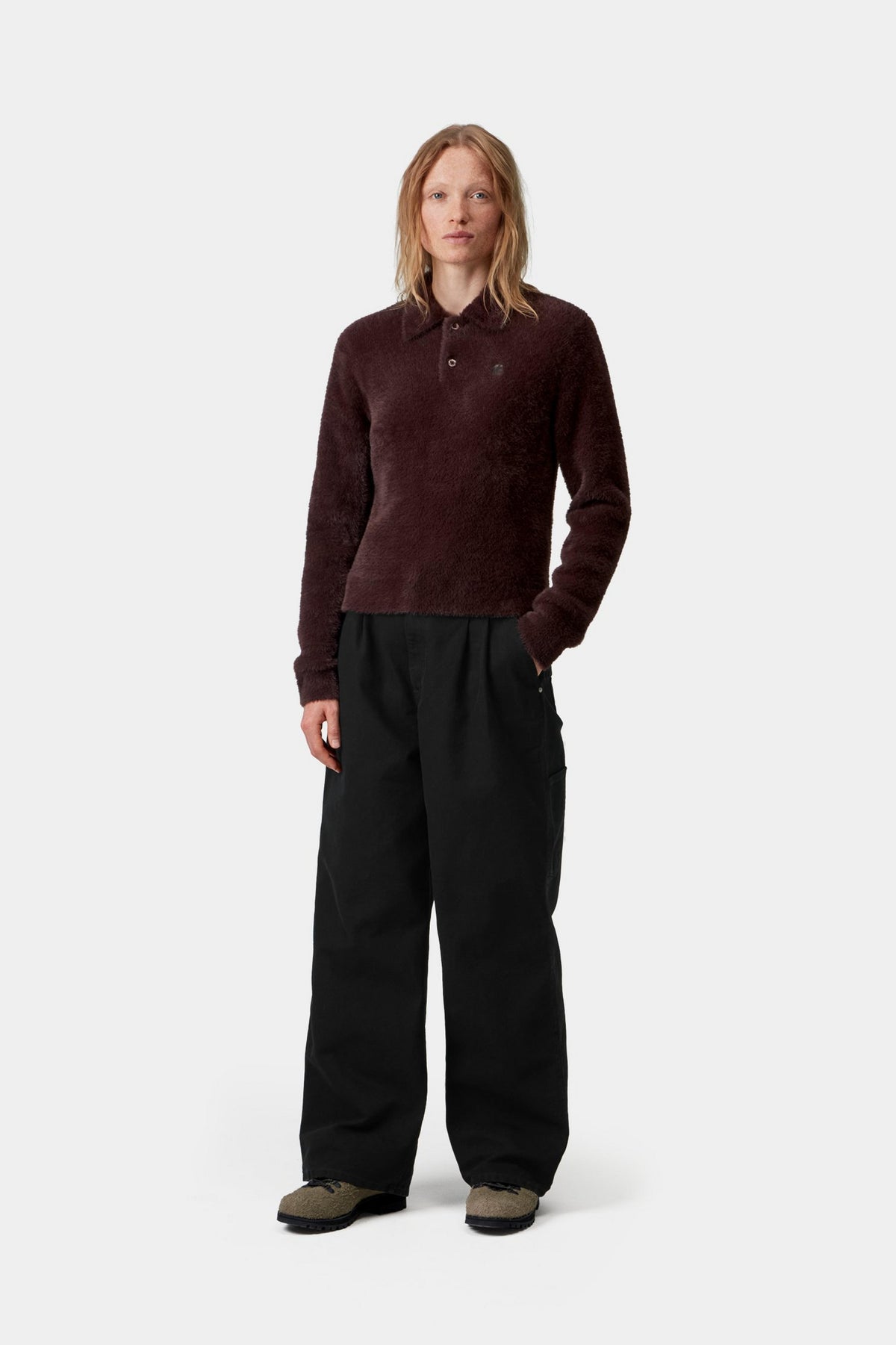 W' Billie Single Knee Pant - Black stone washed