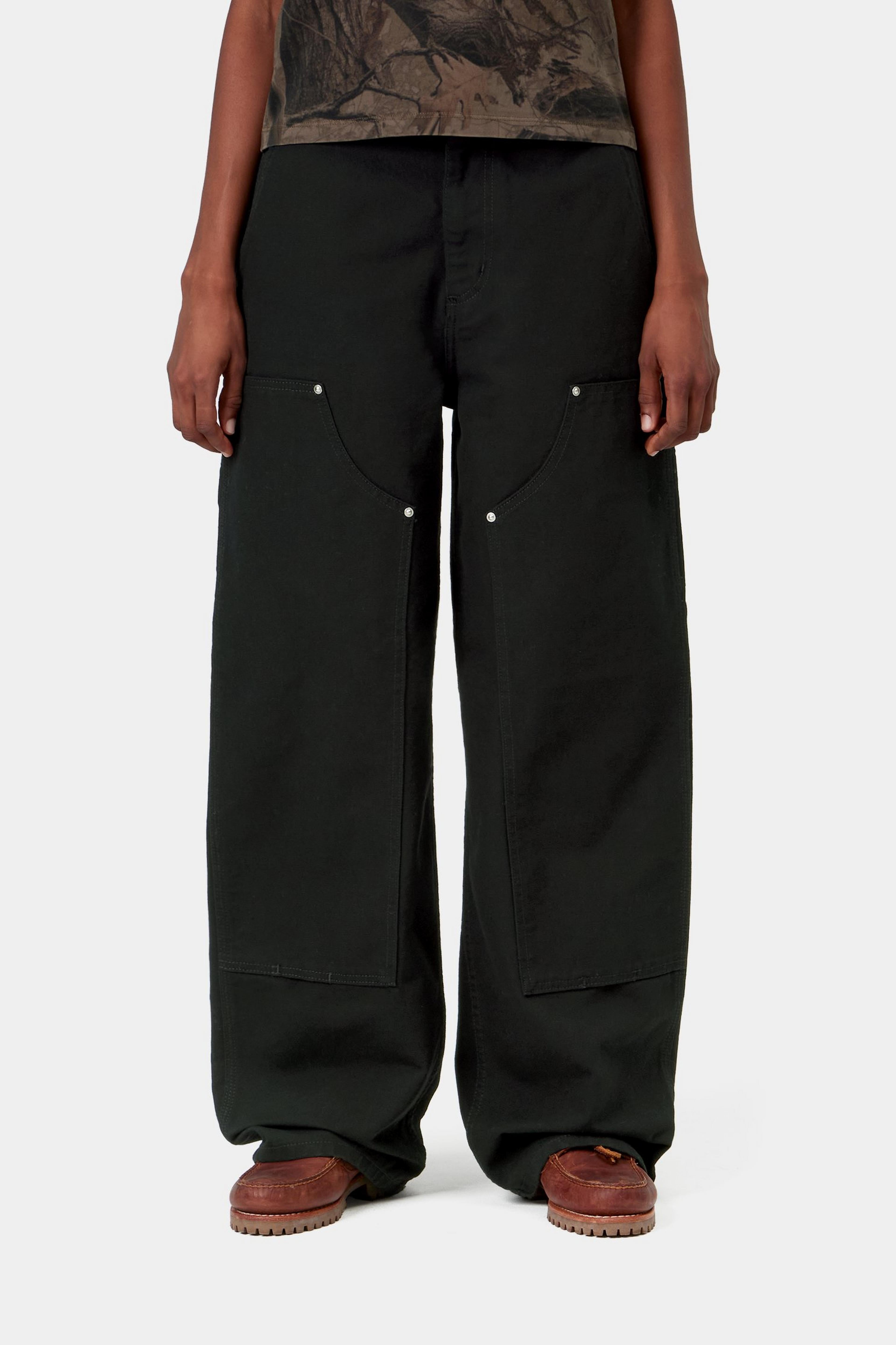 W' June Double Knee Pant - Black (rinsed)
