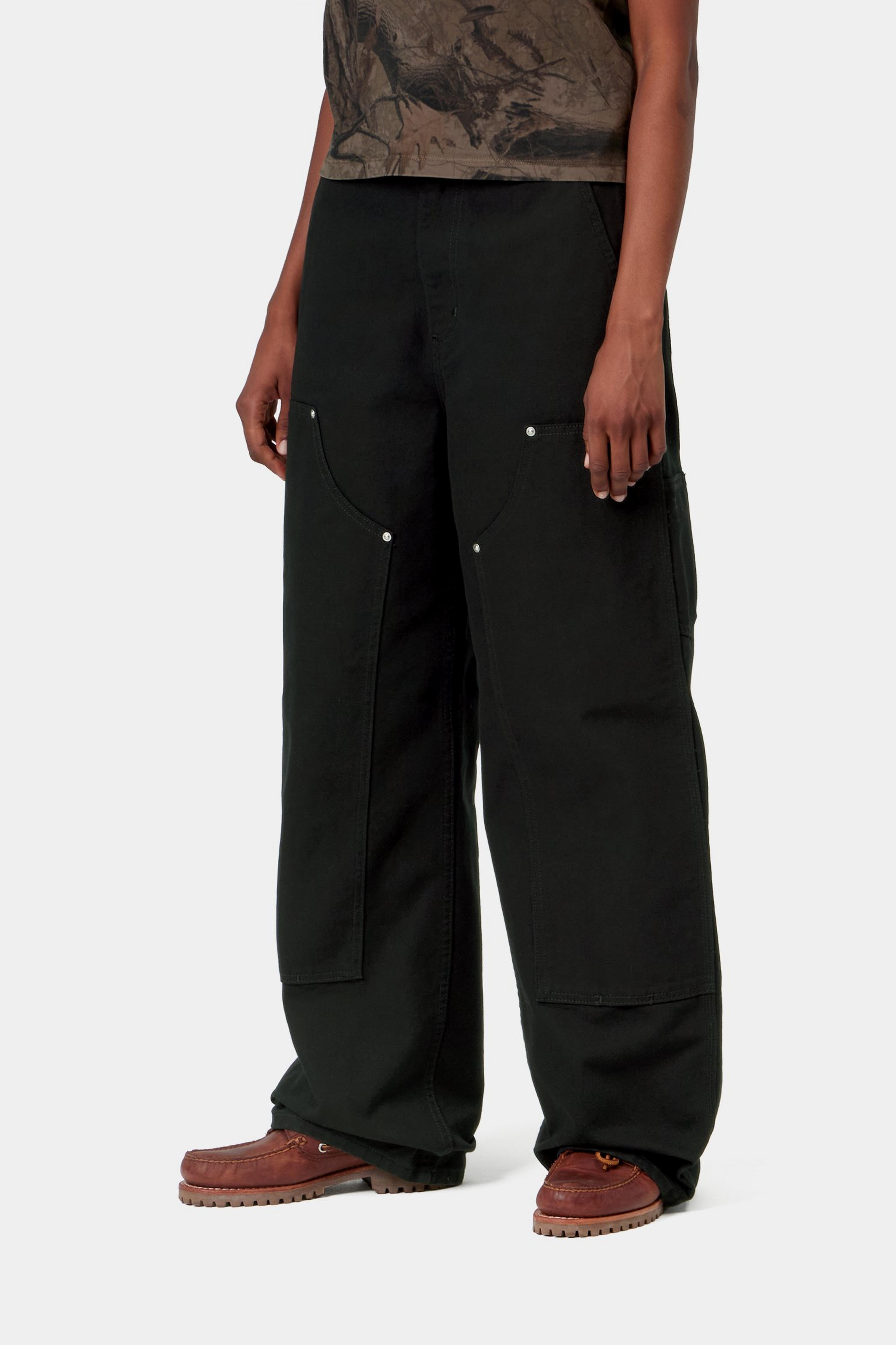 W' June Double Knee Pant - Black (rinsed)