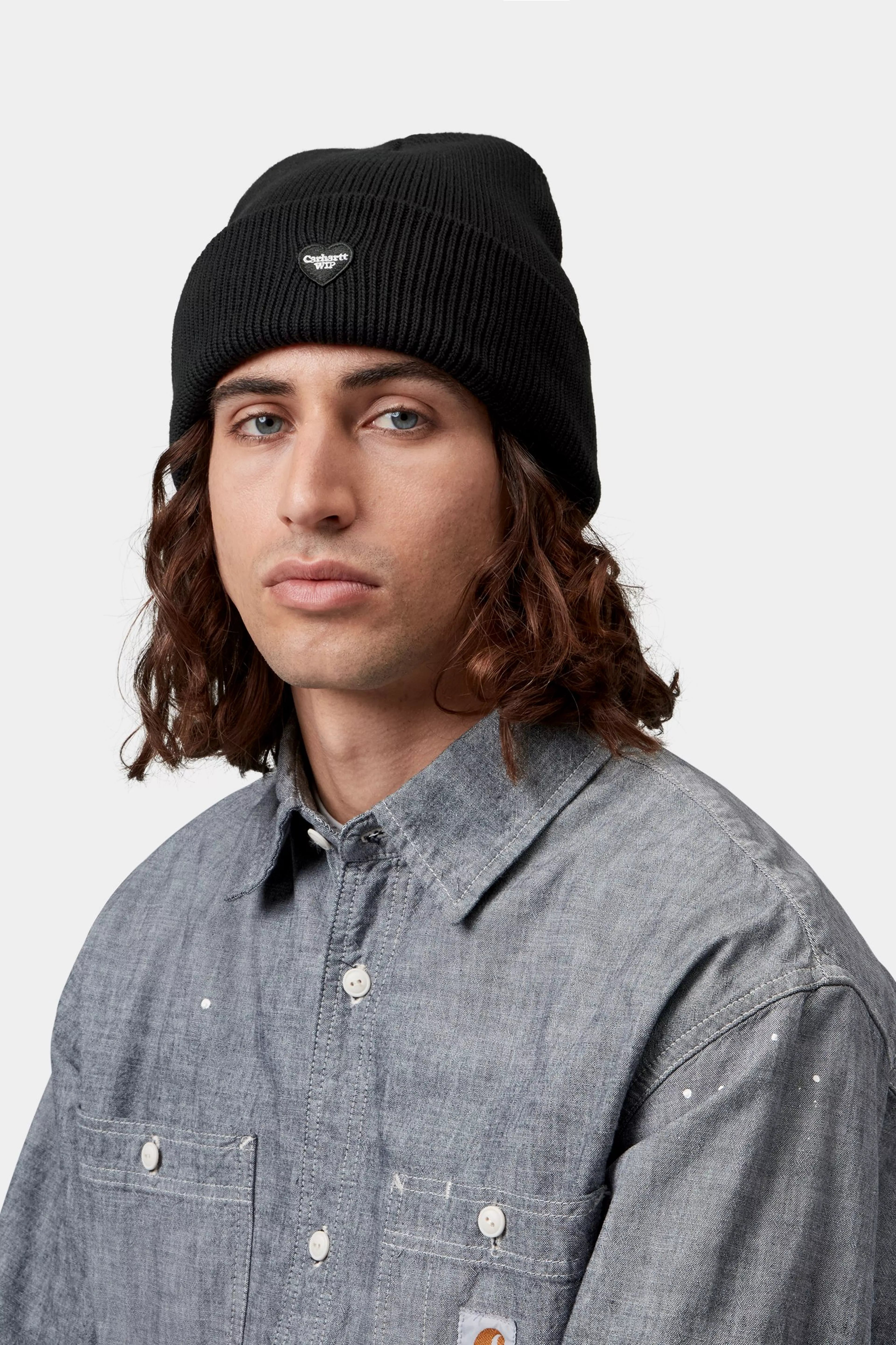 Small Heart Beanie - Black