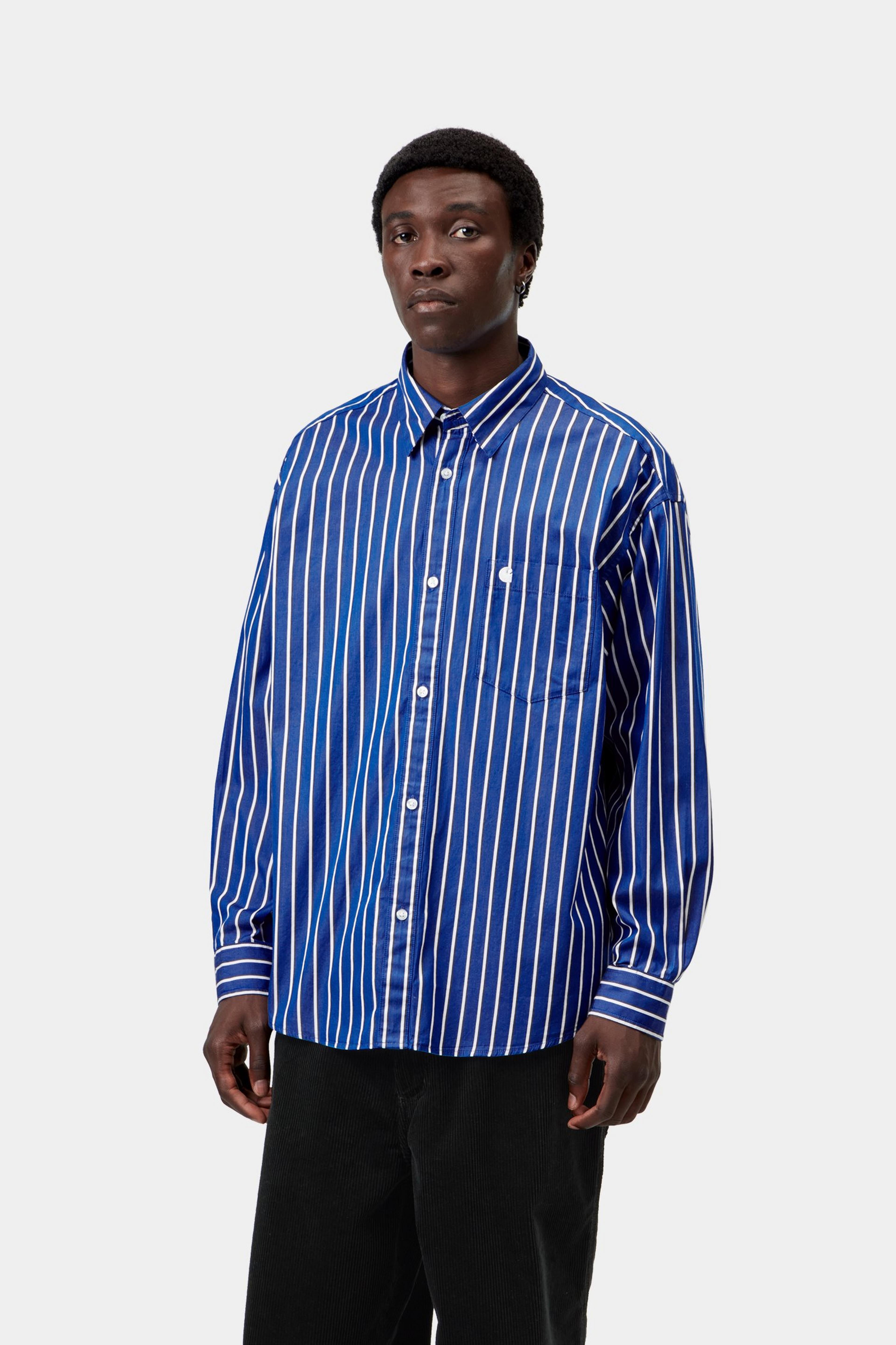 L/S Gowan Shirt - Gowan Stripe, Lapis 2
