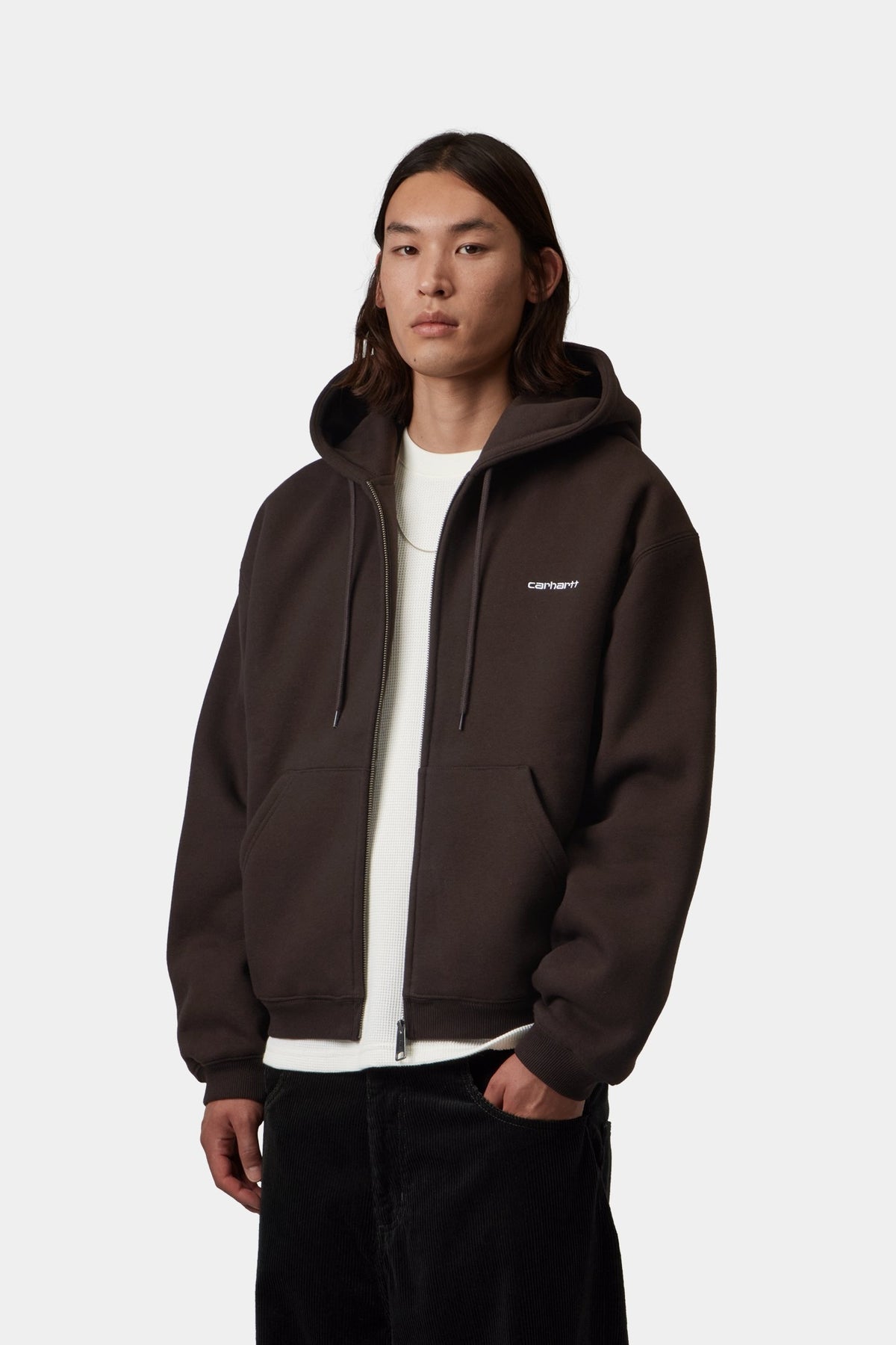 Hooded Ebbert Jacket - Tobacco / White