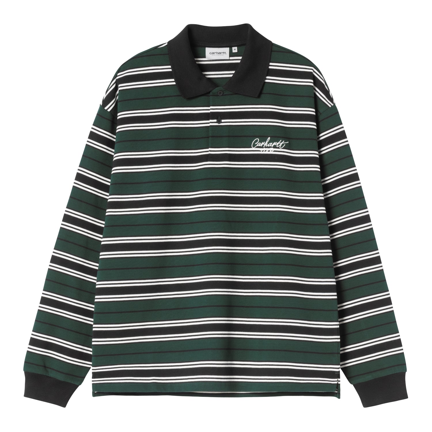 L/S Devitt Rugby Shirt - Devitt Stripe, Dark Scarab