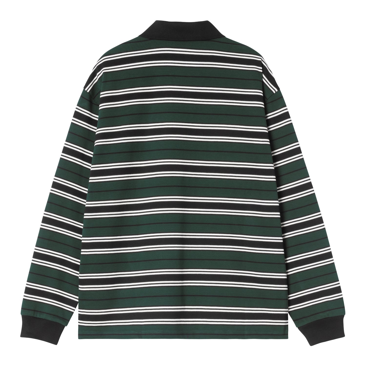 L/S Devitt Rugby Shirt - Devitt Stripe, Dark Scarab