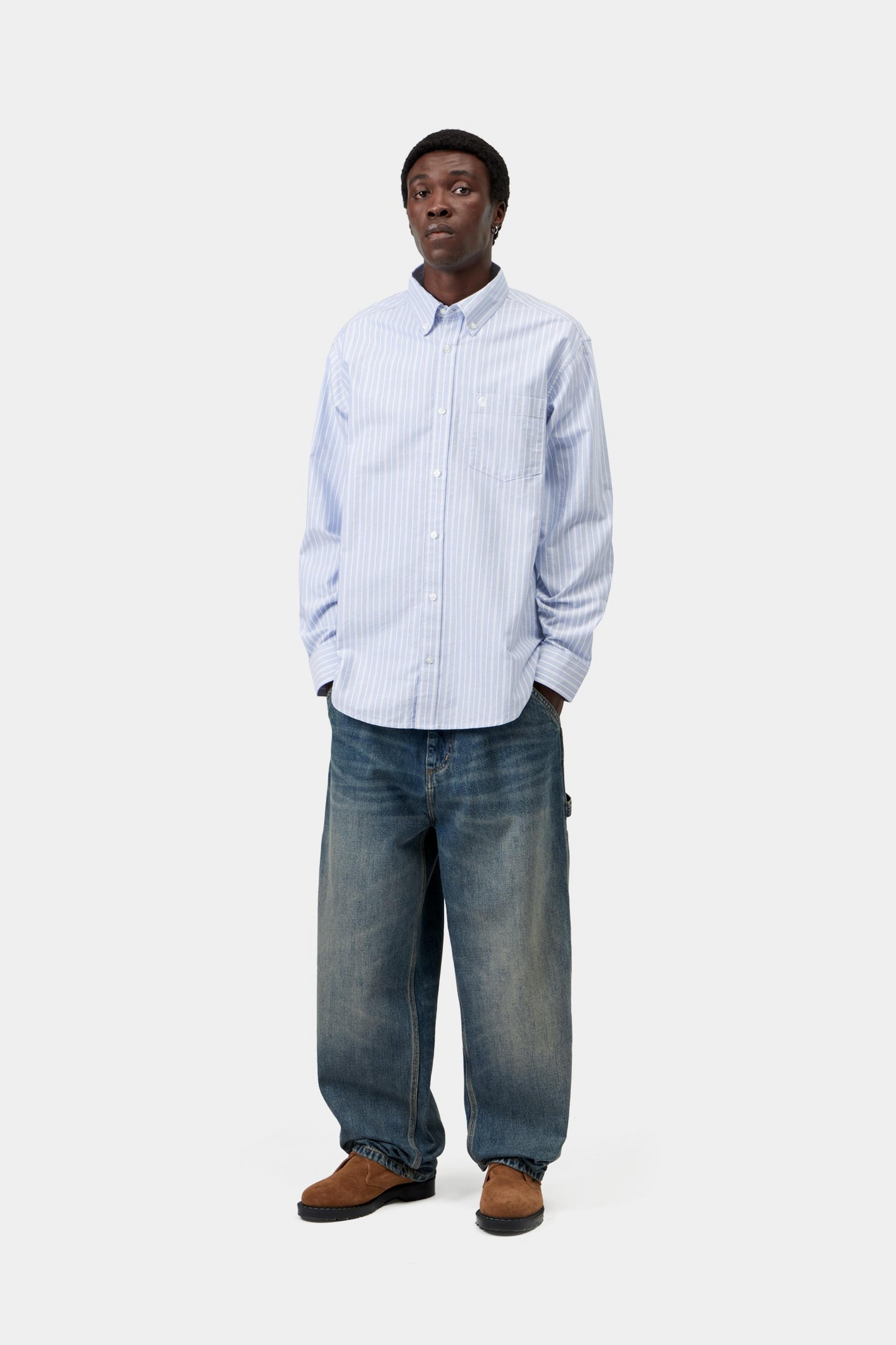 L/S Kanan Shirt - Kanan Stripe, Bleach