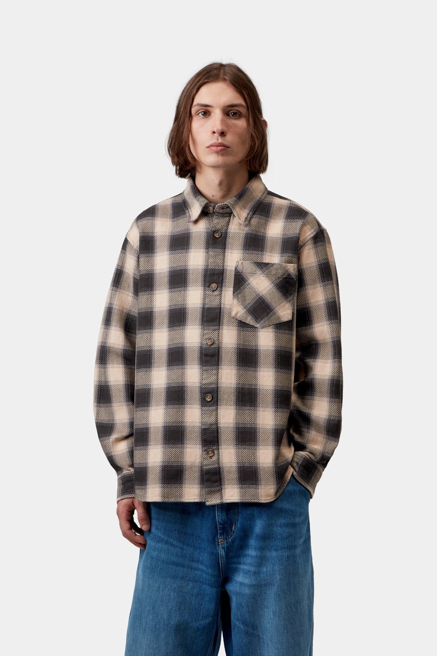 L/S Dayne Shirt - Dayne Check, Shady Purple 2