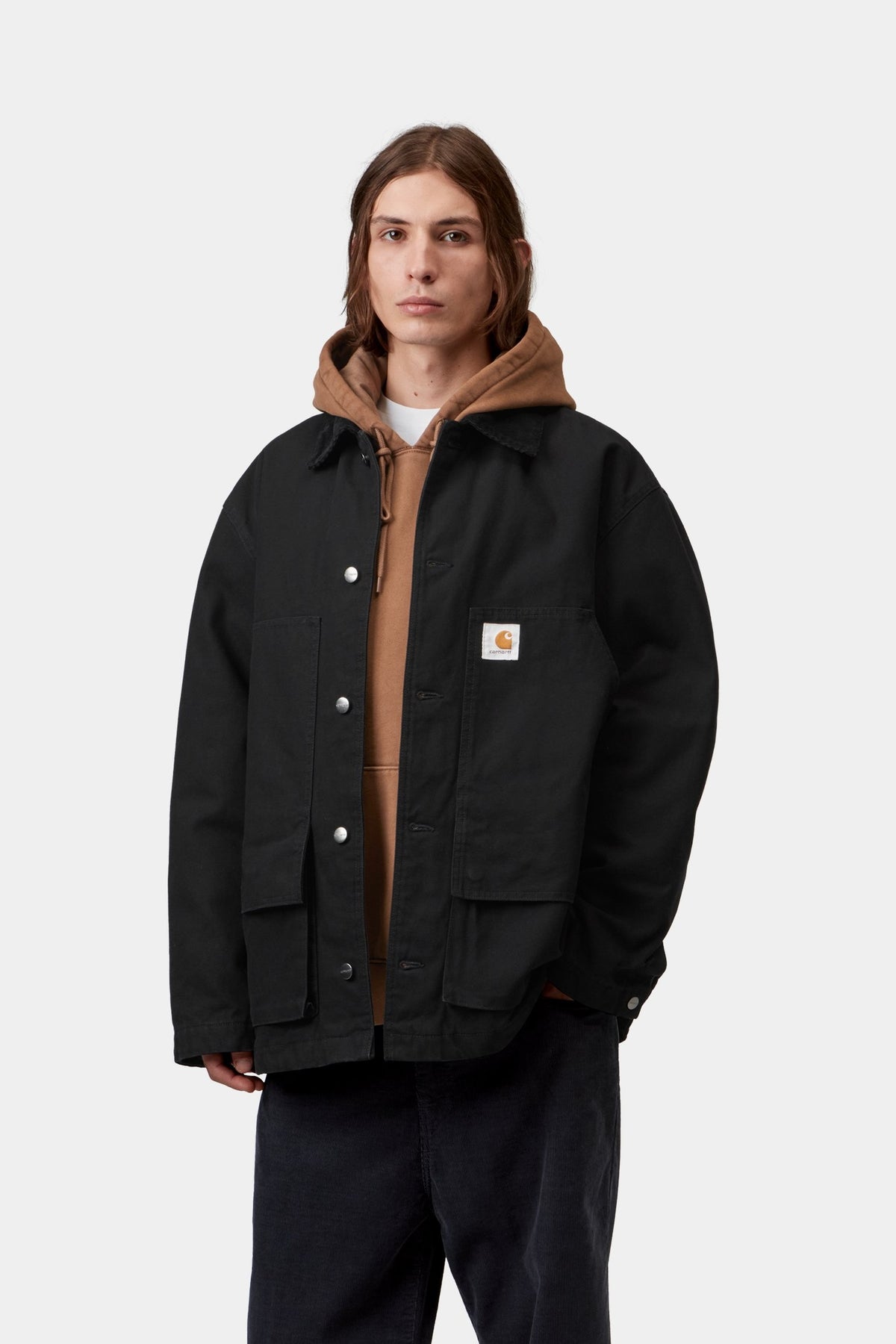 Lander Coat - Black / Black stone washed