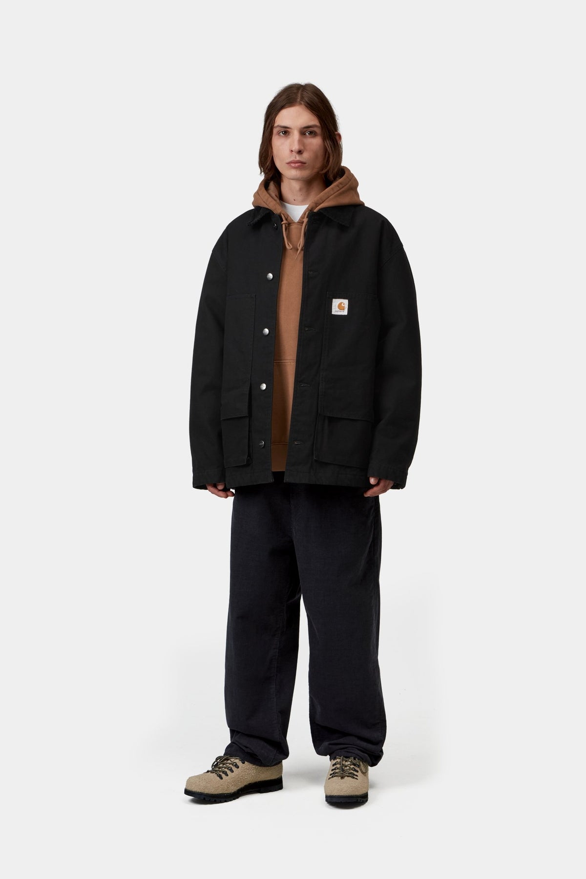 Lander Coat - Black / Black stone washed