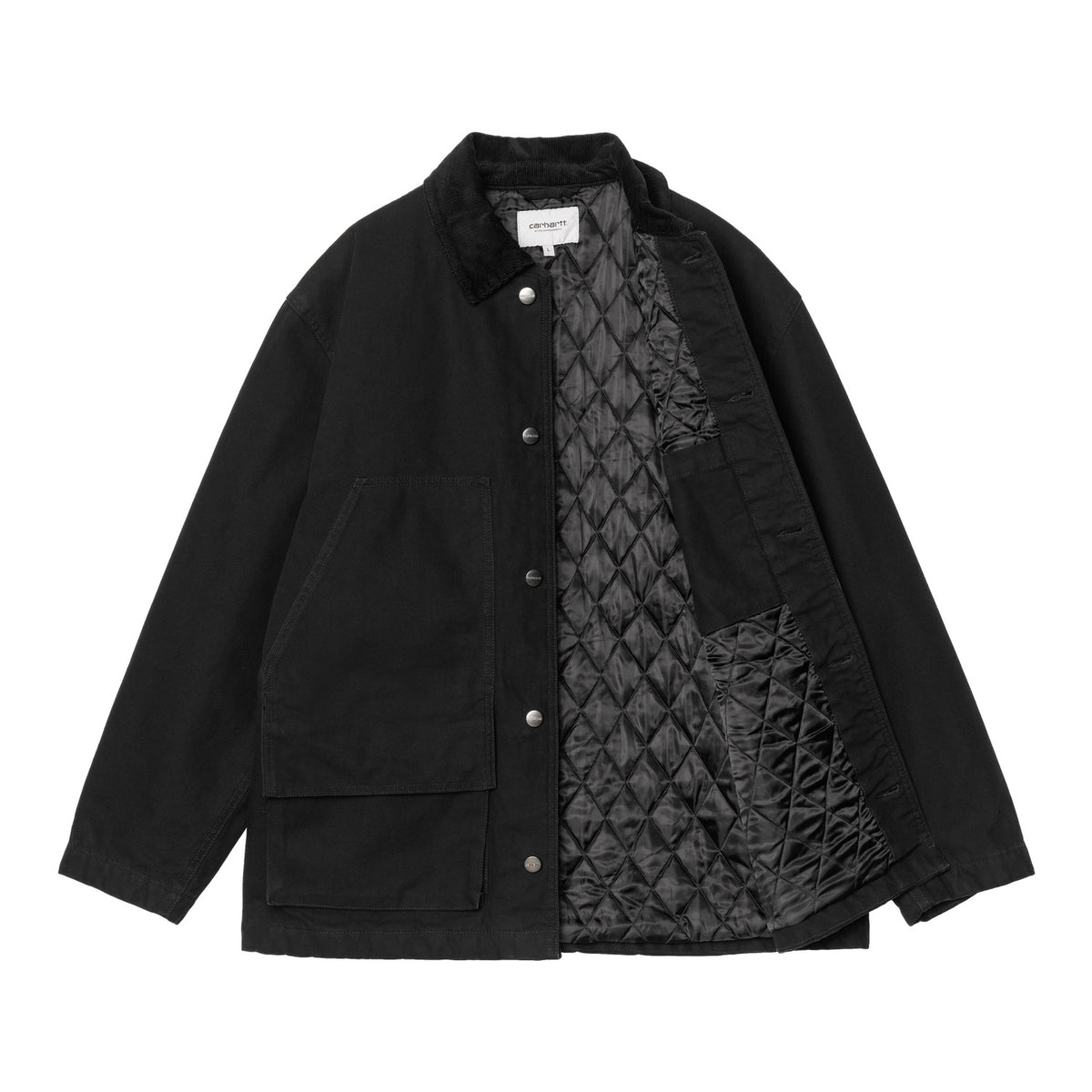 Lander Coat - Black / Black stone washed