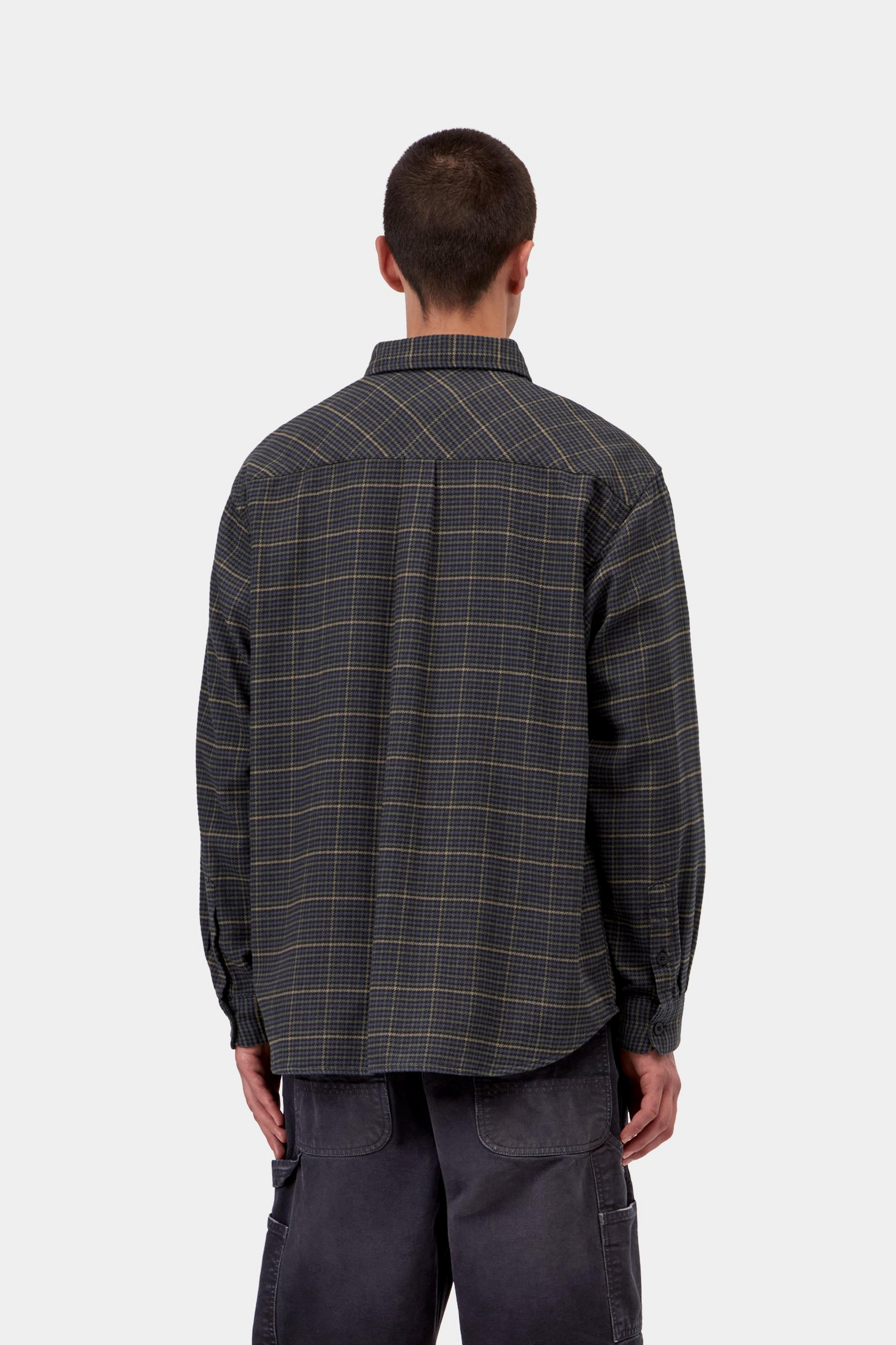 L/S Todrick Shirt - Todrick Houndstooth, Blue