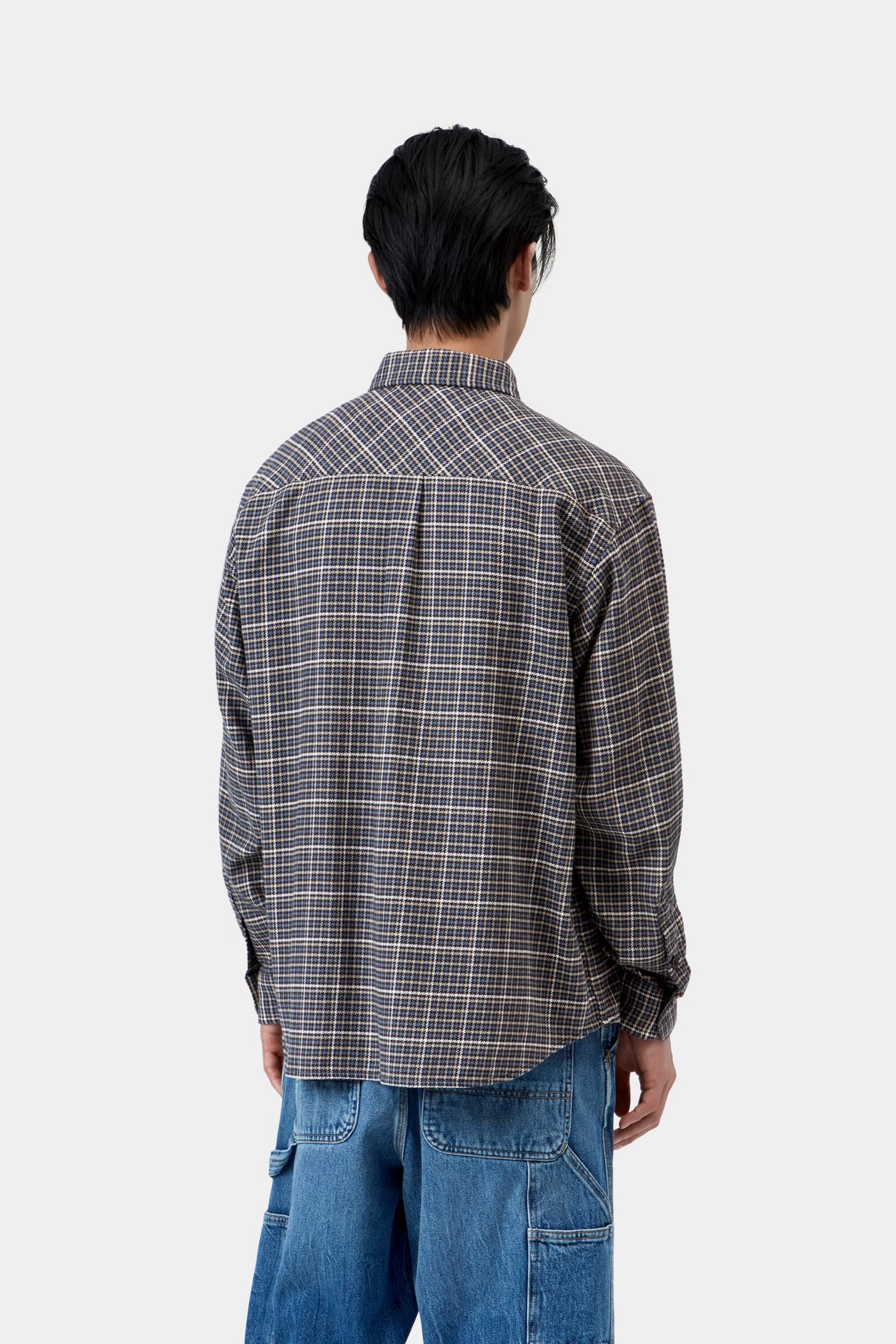 L/S Todrick Shirt - Todrick Houndstooth, Icesheet