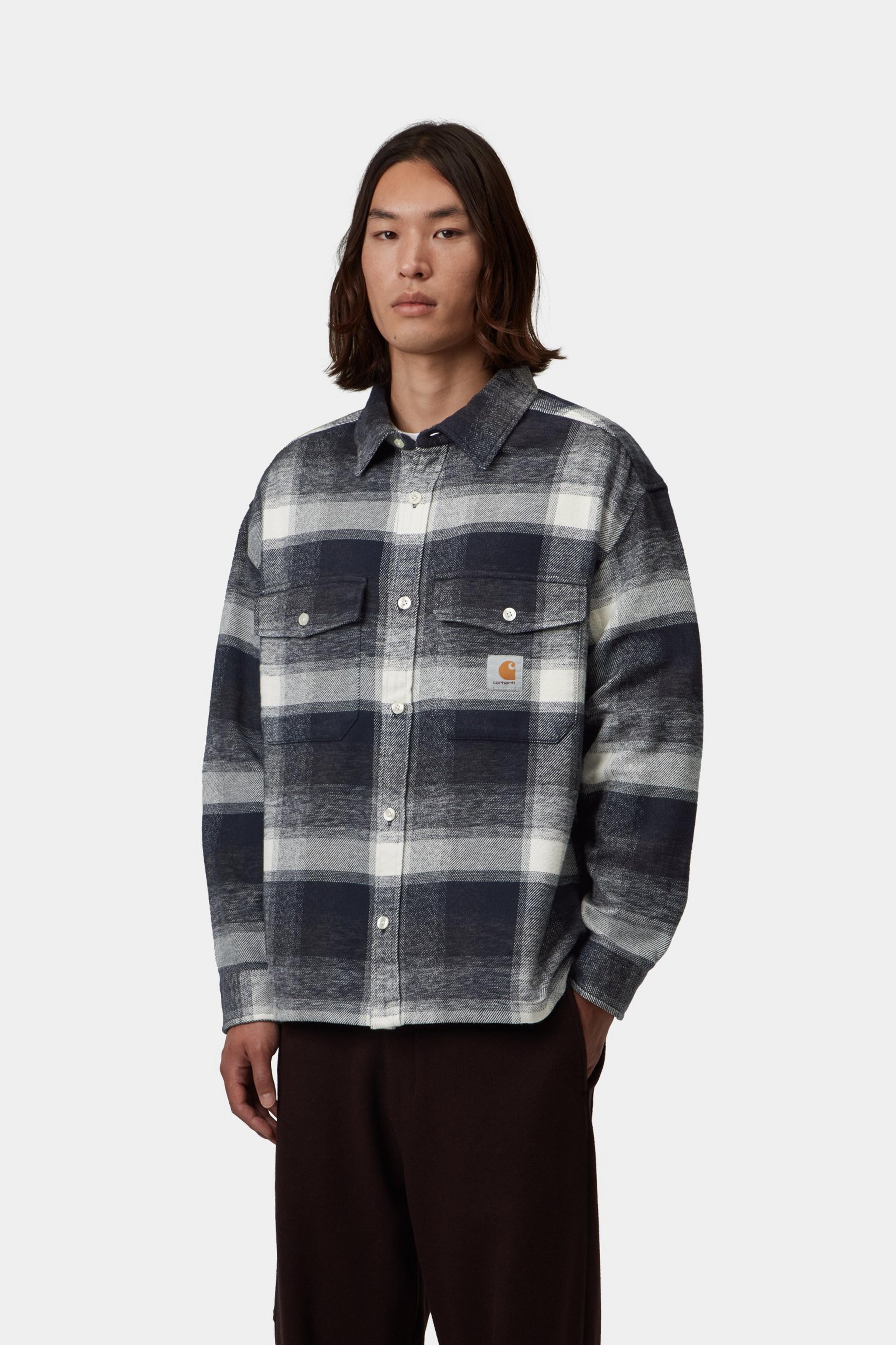 L/S Esterson Shirt - Esterson Check, Dark Navy 2