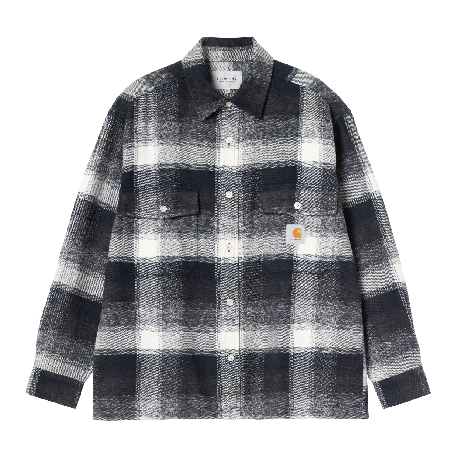 L/S Esterson Shirt - Esterson Check, Dark Navy 1