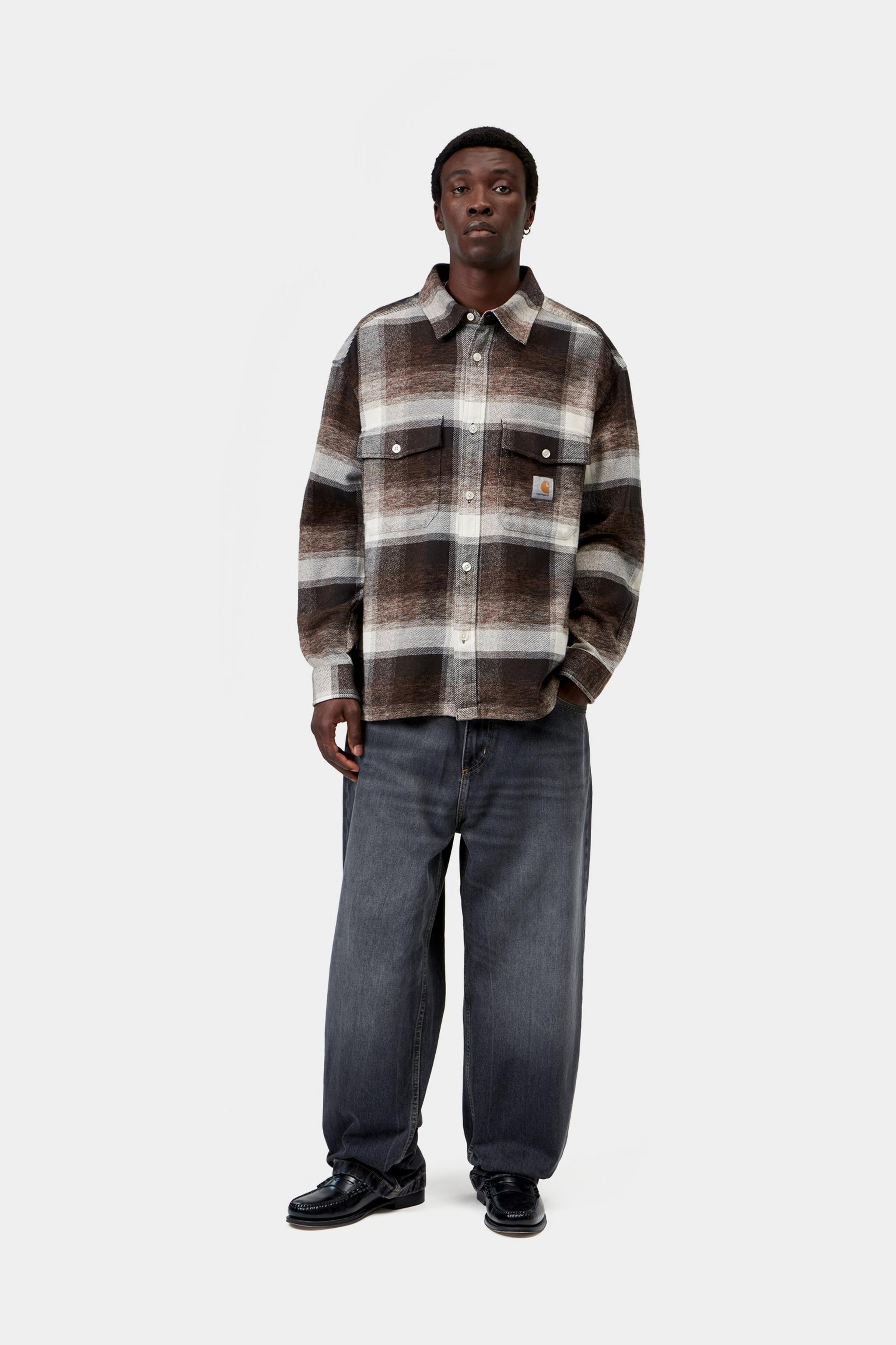 L/S Esterson Shirt - Esterson Check, Tobacco 4