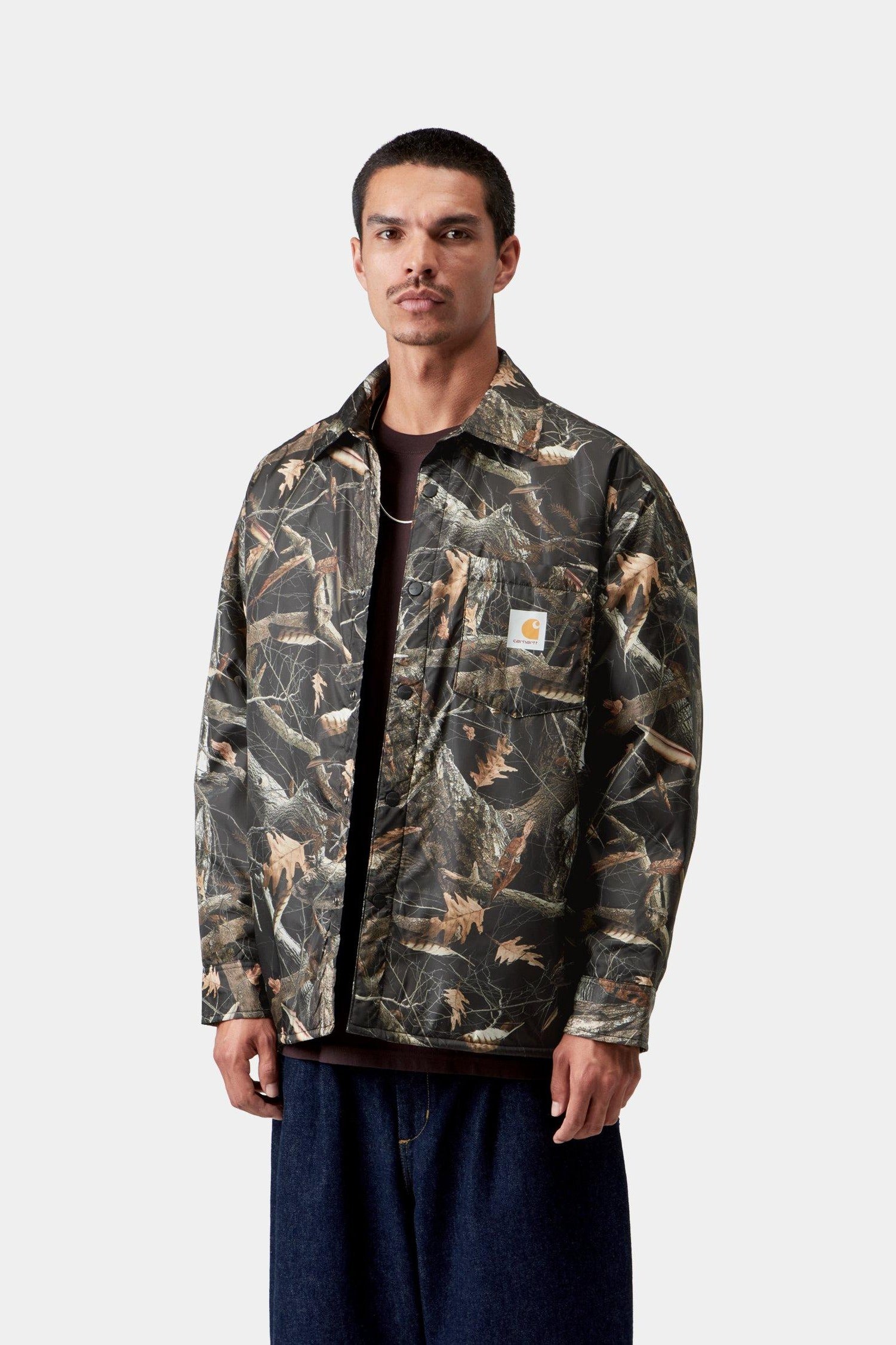 Kandler Shirt Jac - Camo Feather Tree, Black 2