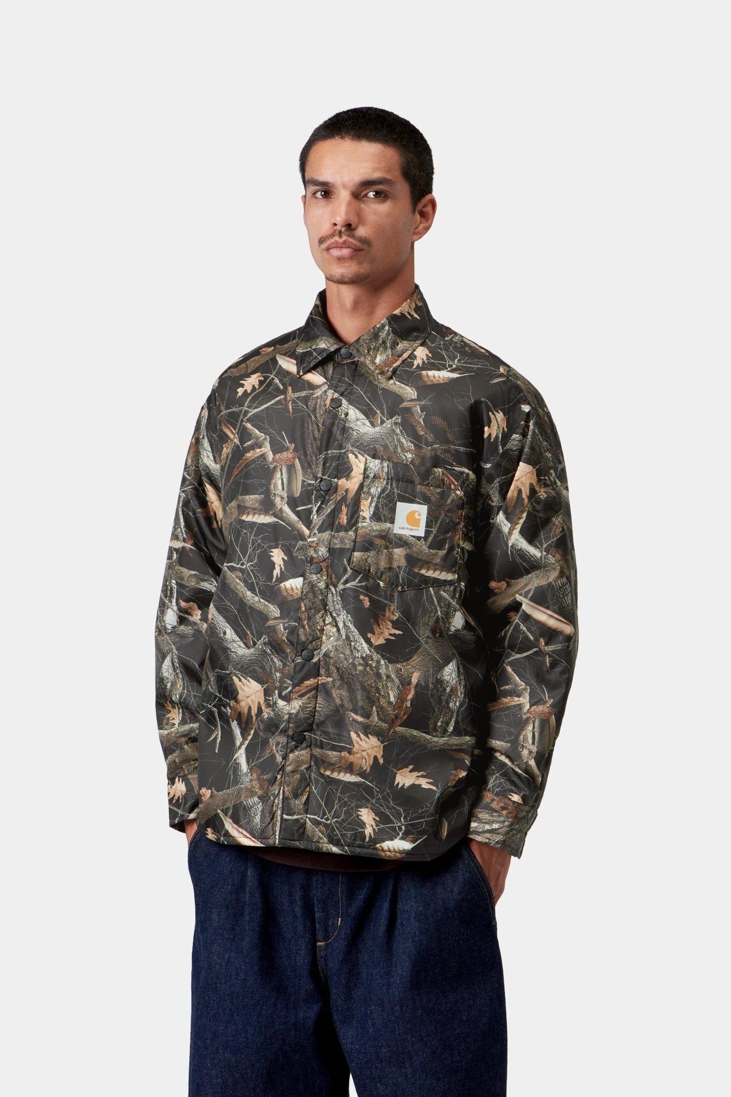 Kandler Shirt Jac - Camo Feather Tree, Black 4
