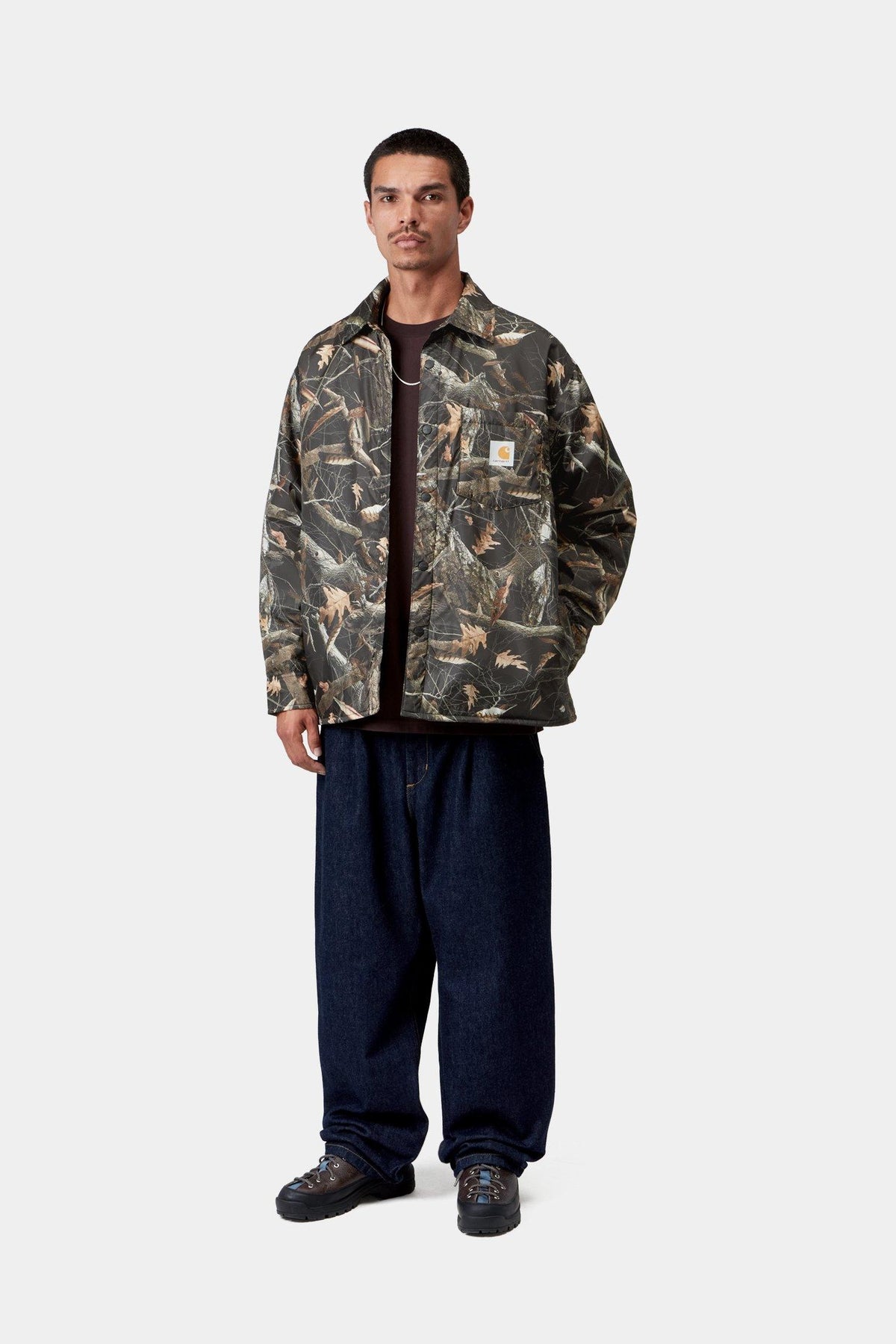 Kandler Shirt Jac - Camo Feather Tree, Black