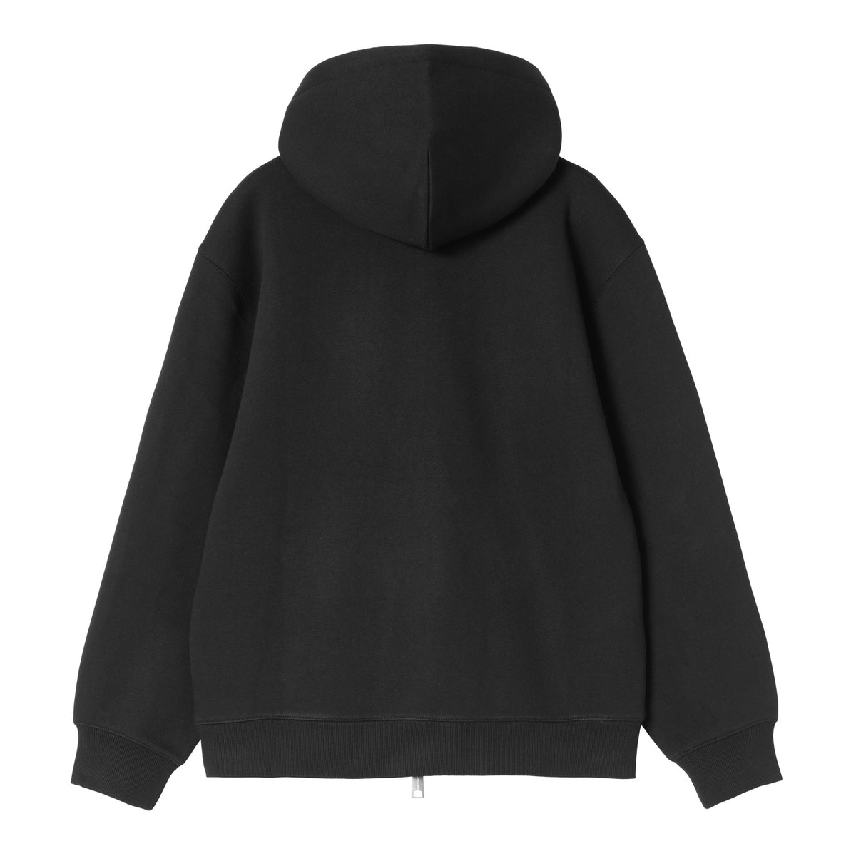 W' Hooded Small Heart Patch Jacket - Black / Black