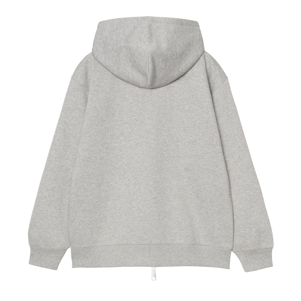 W' Hooded Small Heart Patch Jacket - Grey Heather / Black