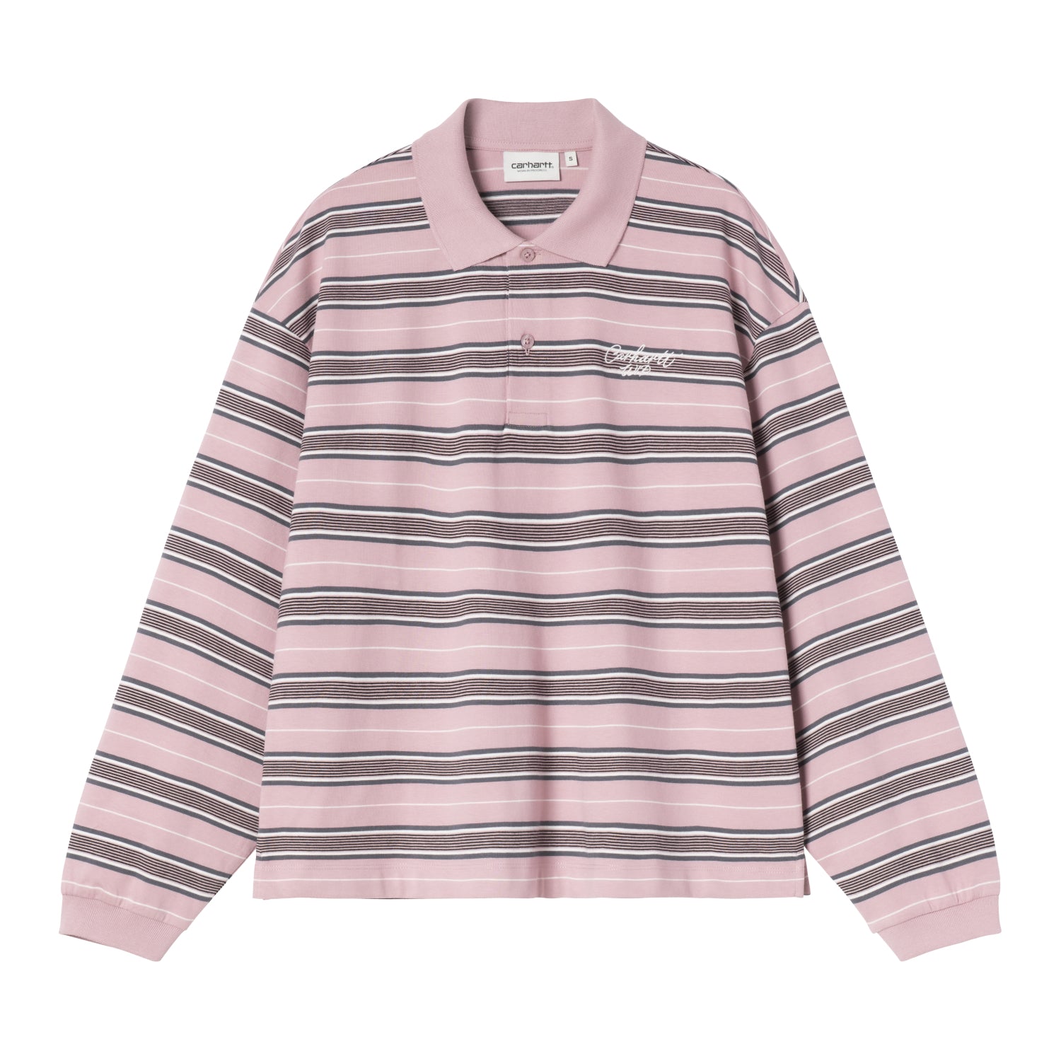 W' L/S Bronson Polo - Bronson Stripe, Hortensia