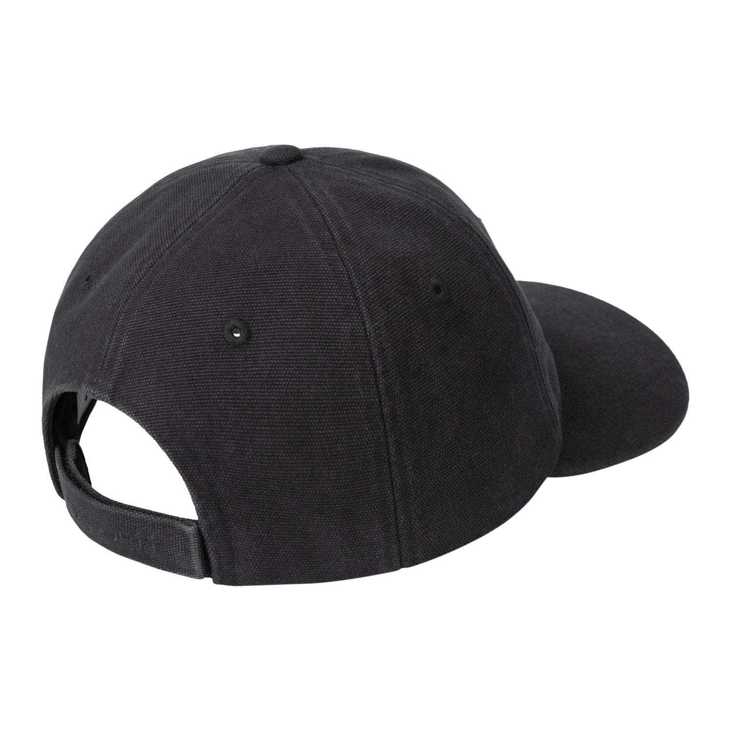 Canvas Cap - Black, Stone washed