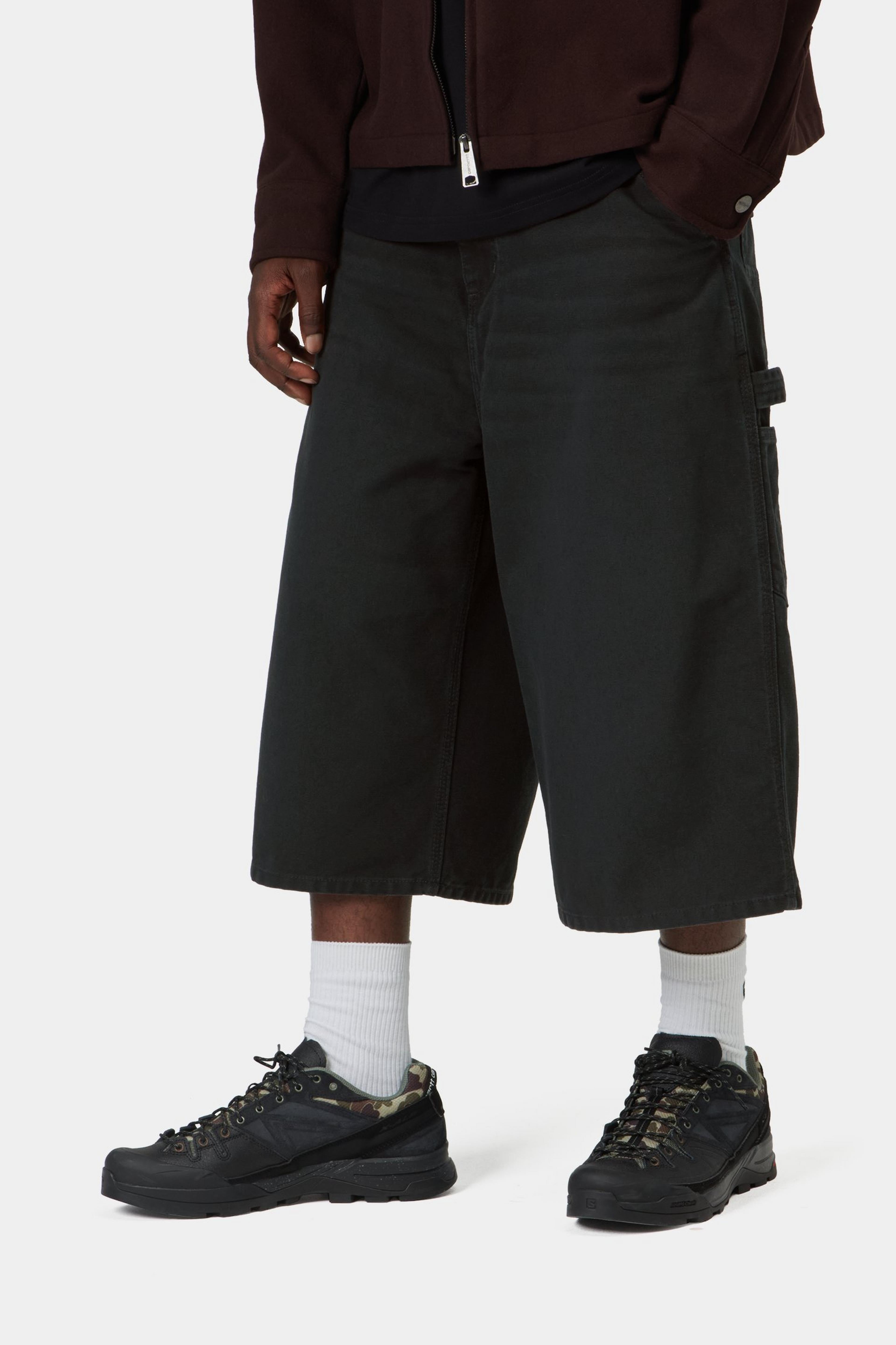 OG Single Knee Long Short - Black stone canvas 3
