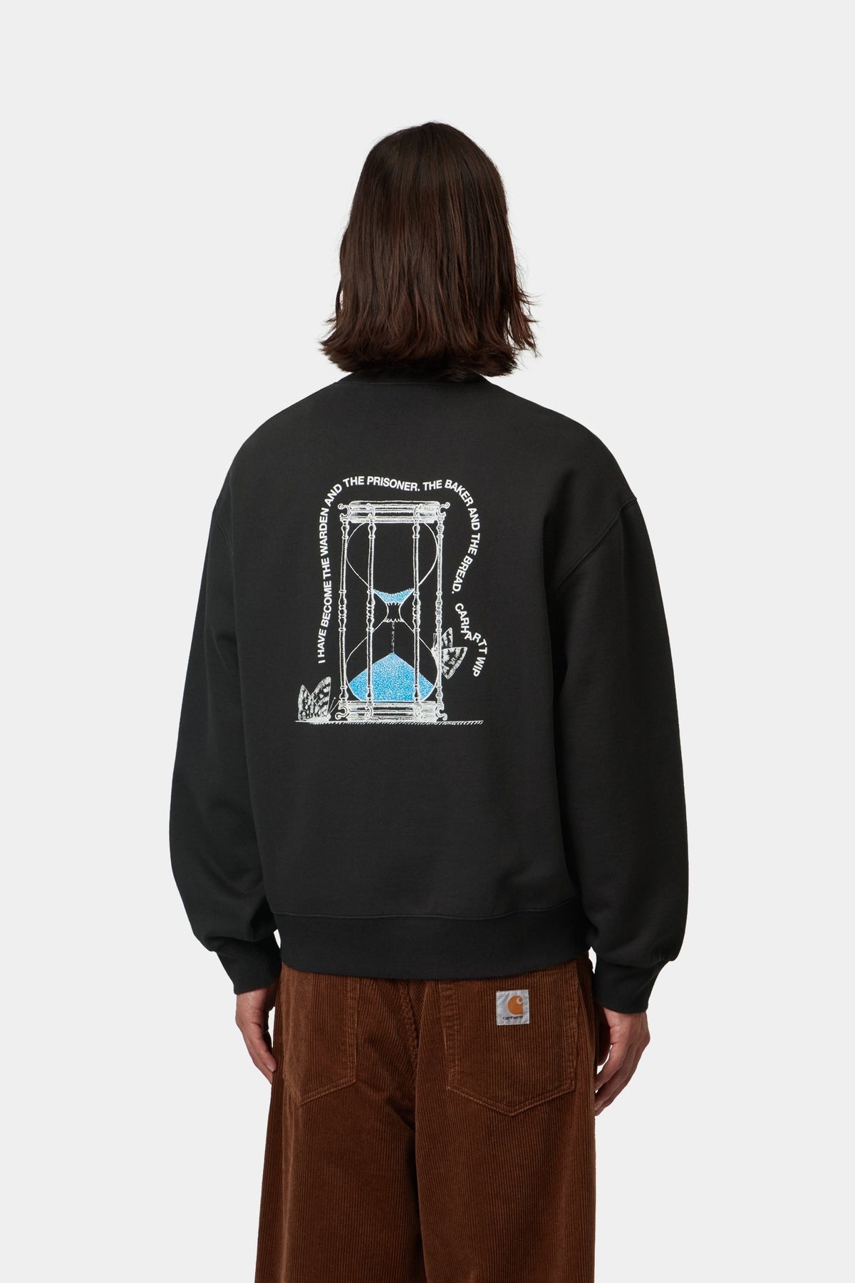 Hourglass Sweatshirt - Black stone washed
