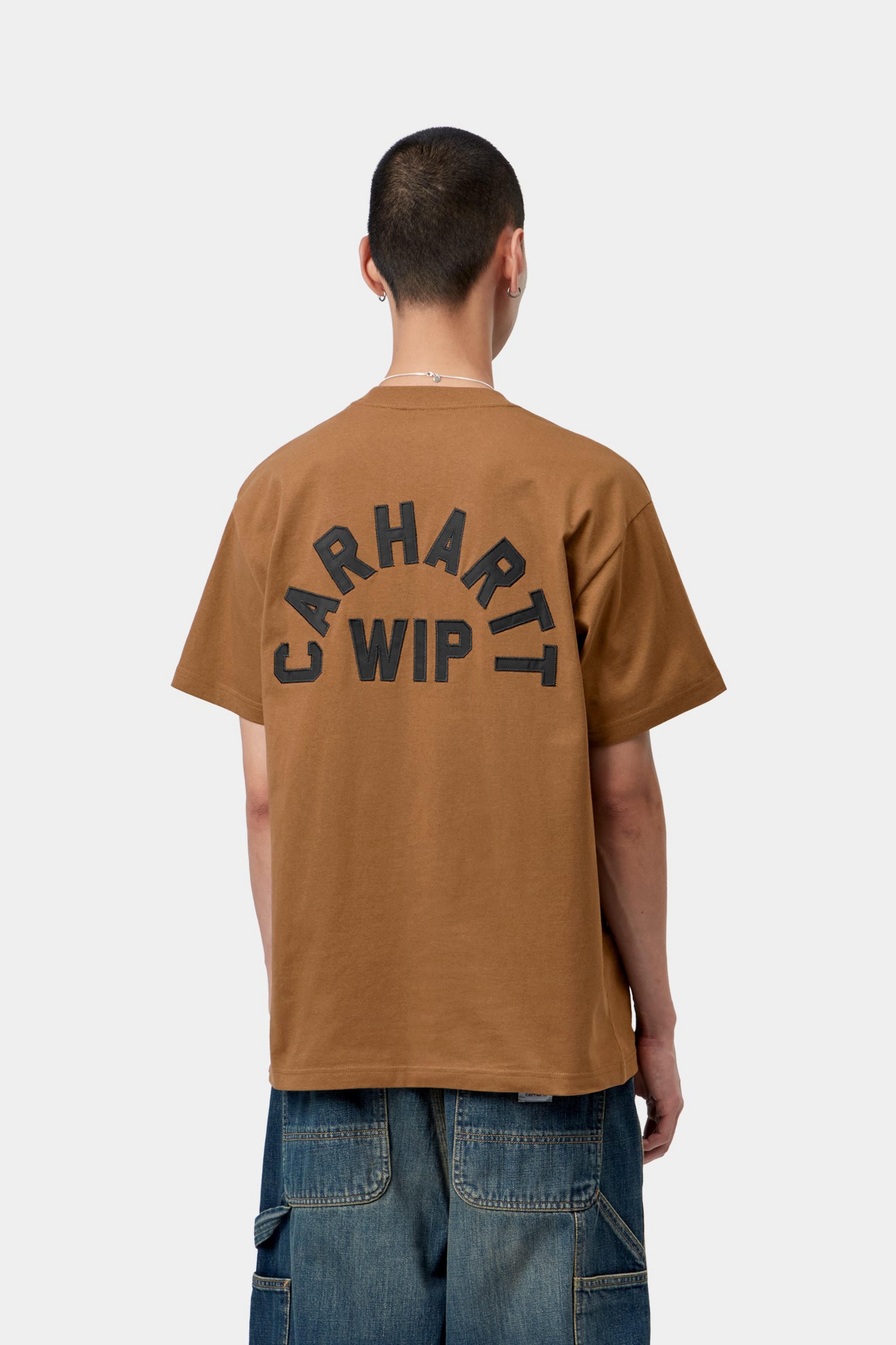 S/S Arch Script T-Shirt - WIP H Brown / Black