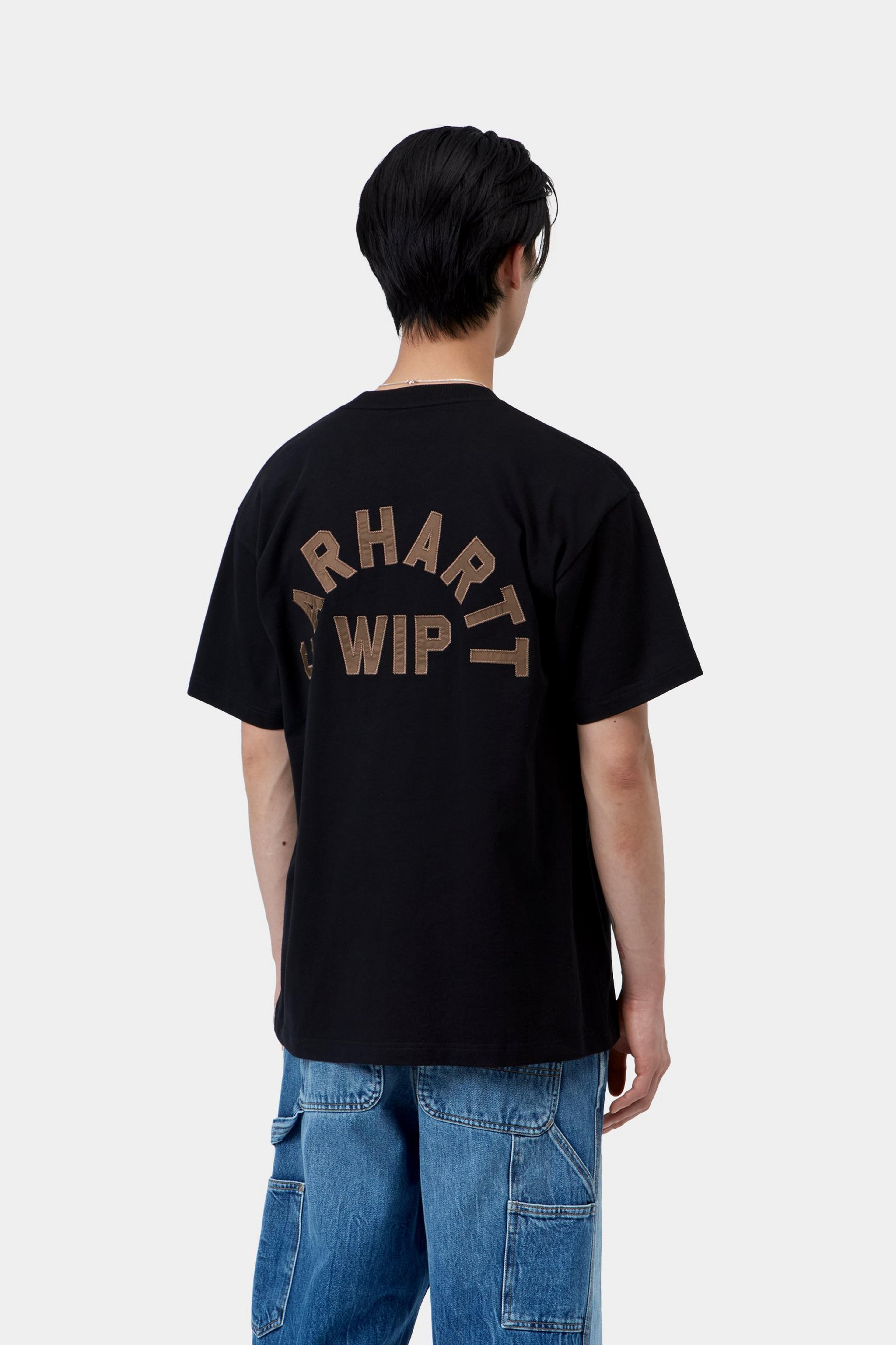 S/S Arch Script T-Shirt - Black / WIP H Brown