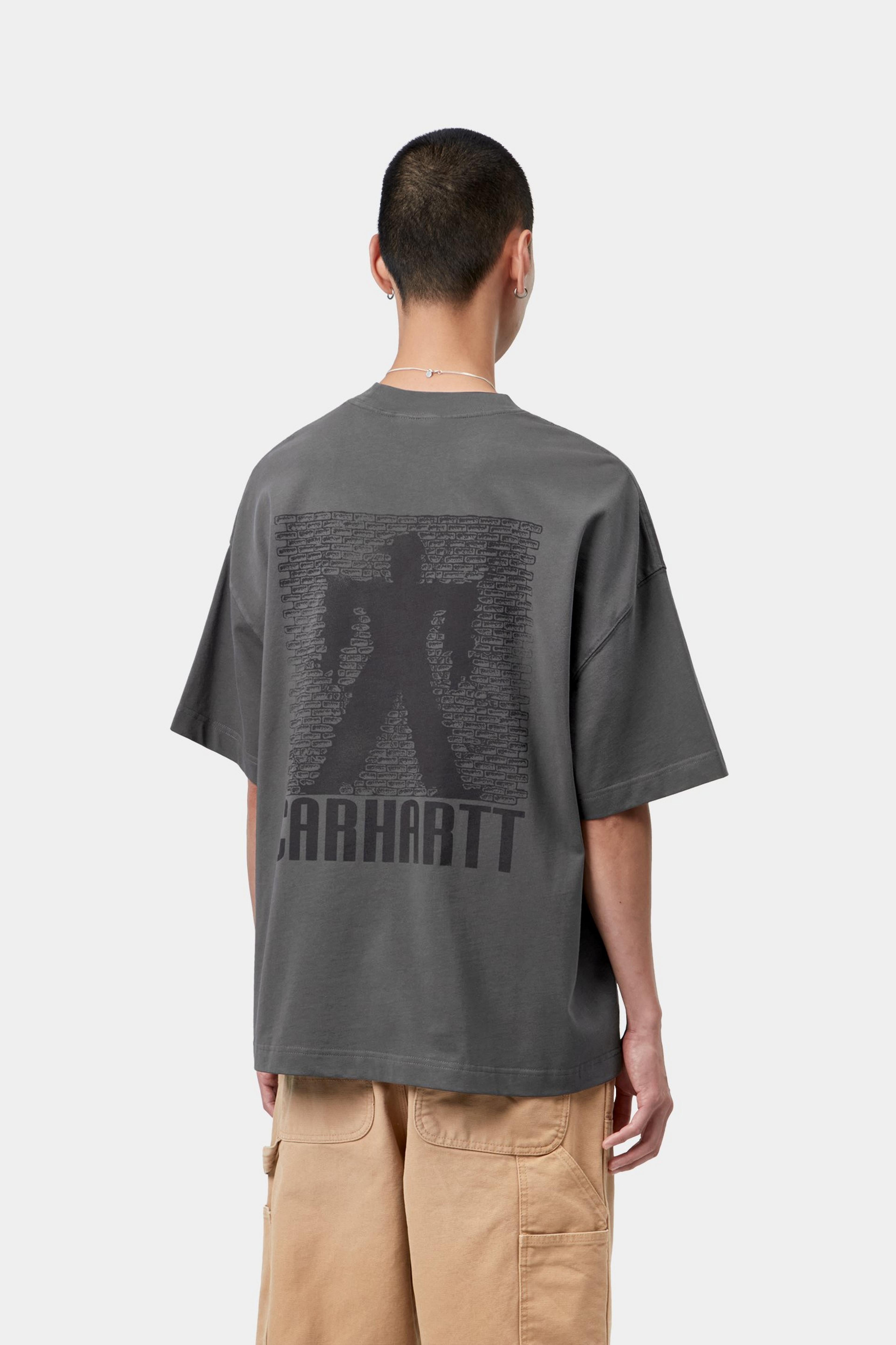 S/S Bricky Man T-Shirt - Soot, Stone dyed 3