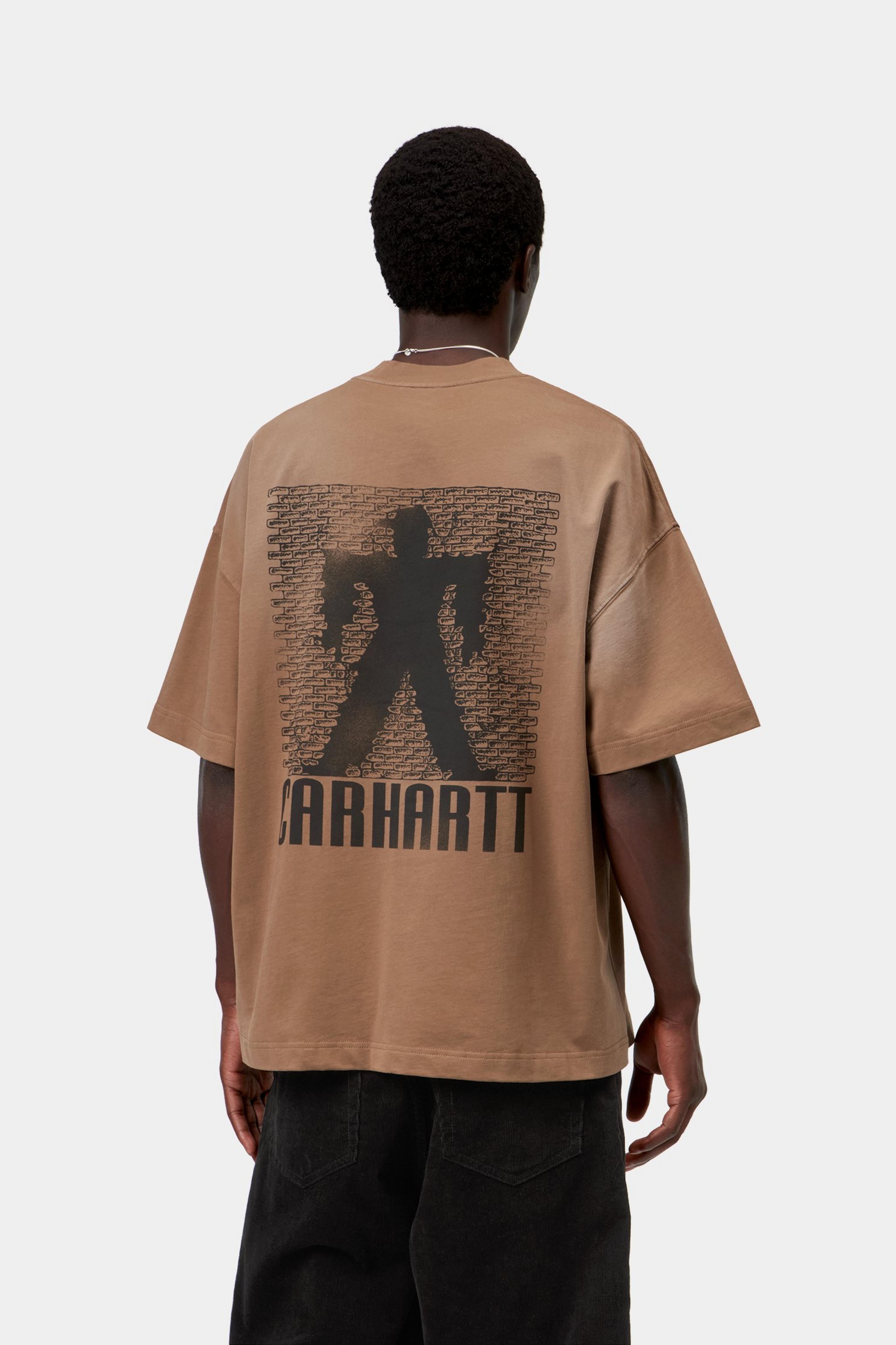 S/S Bricky Man T-Shirt - WIP H Brown, Stone dyed 3