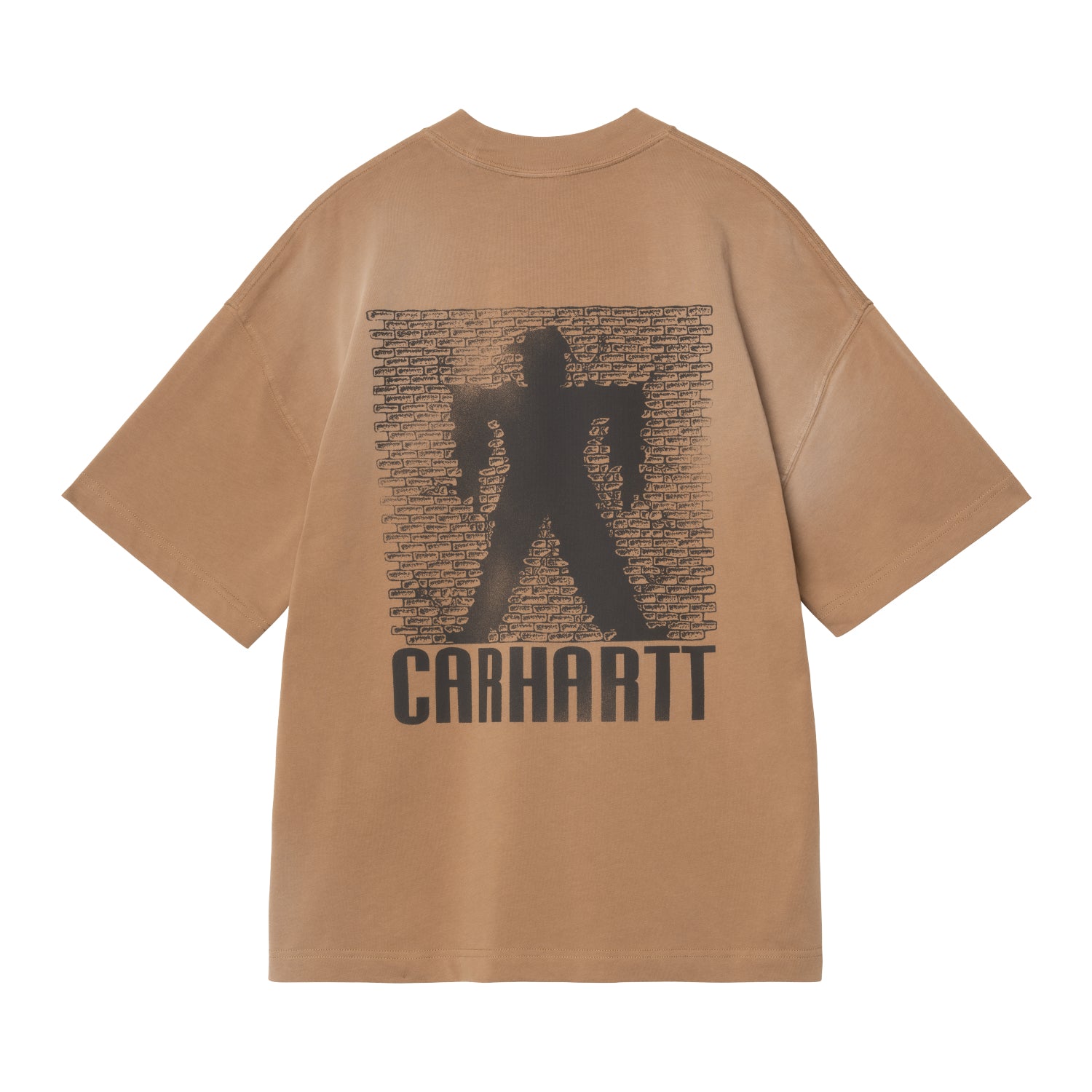 S/S Bricky Man T-Shirt - WIP H Brown, Stone dyed 5