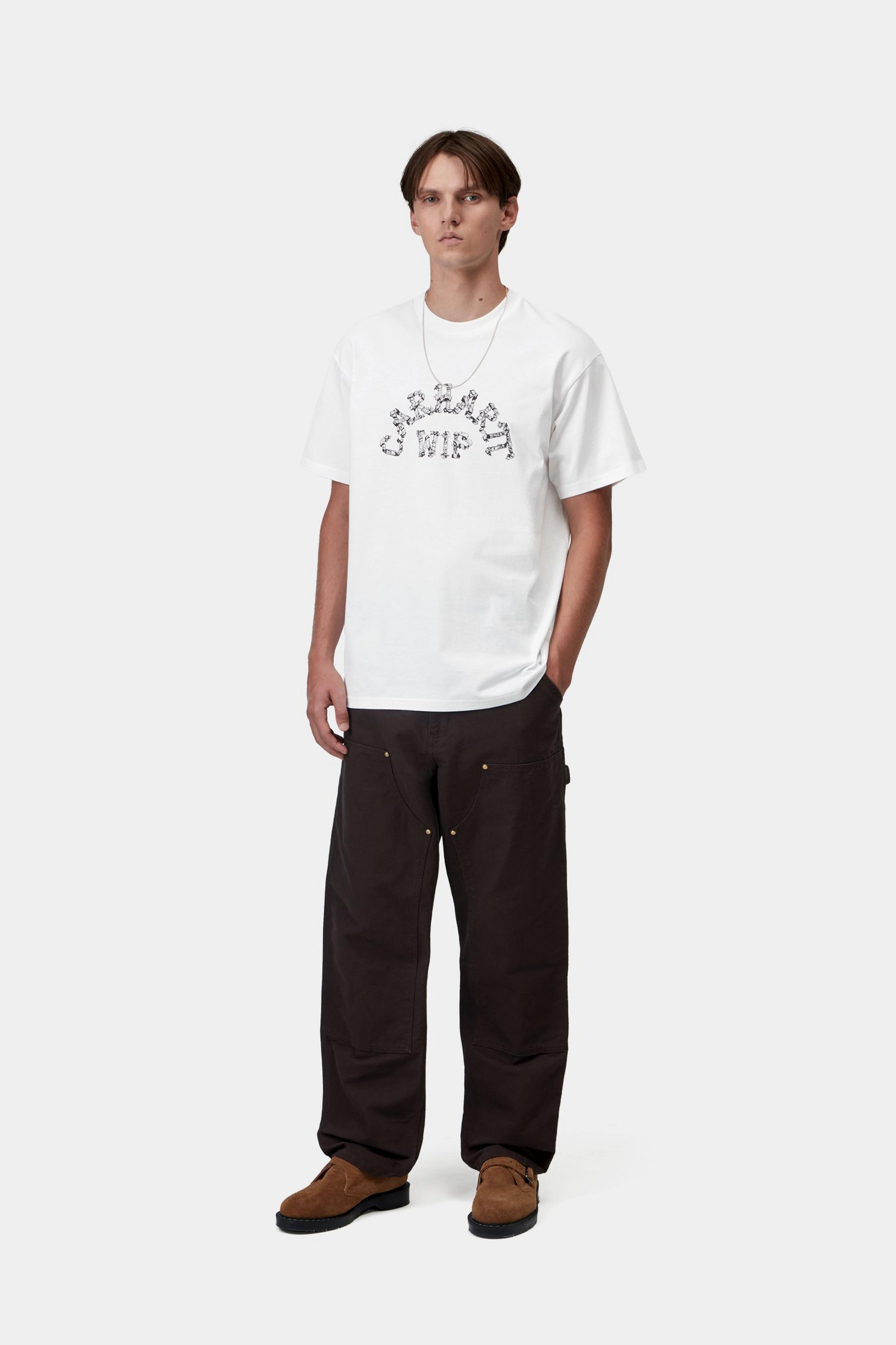 S/S Ribbon Script T-Shirt - White 4
