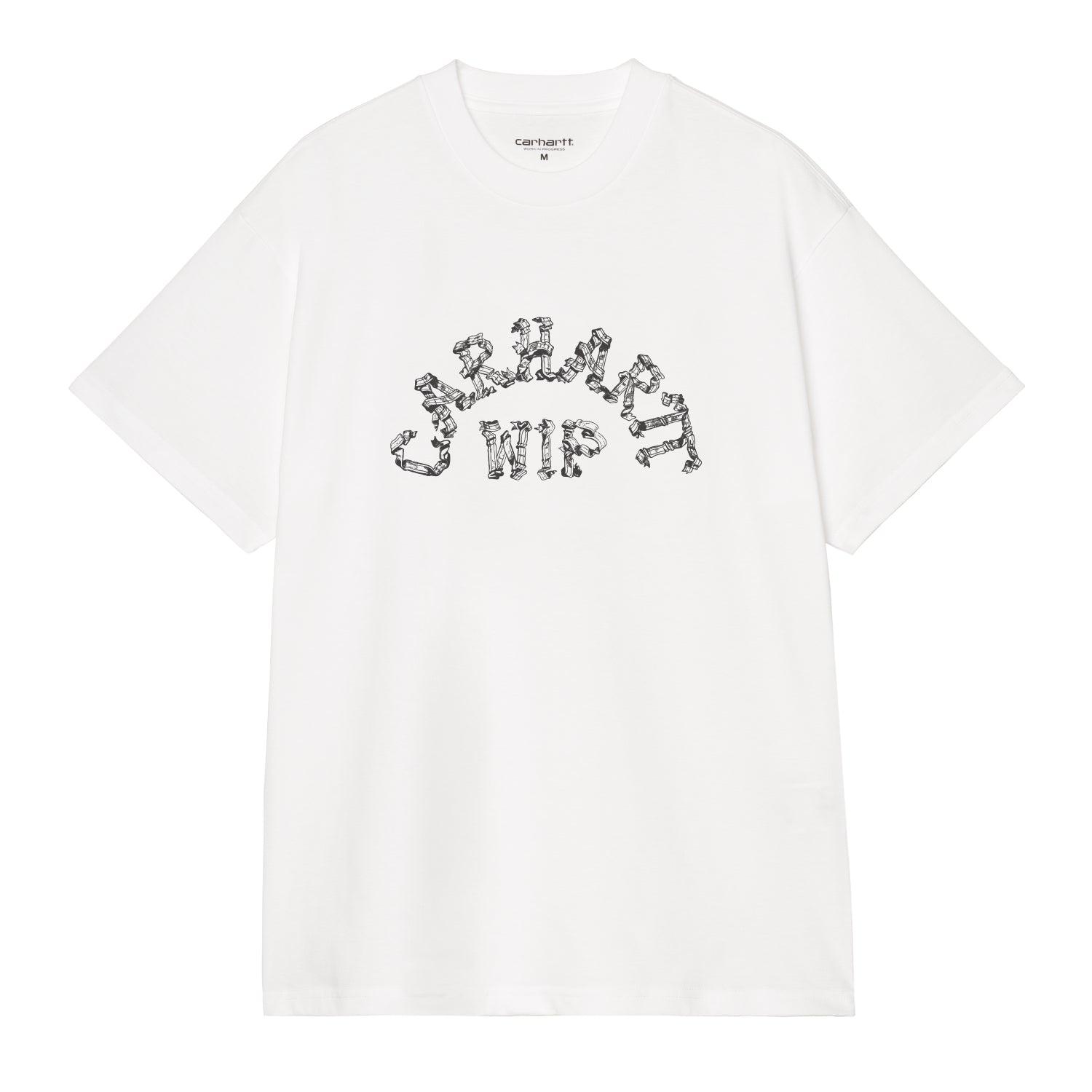S/S Ribbon Script T-Shirt - White 1