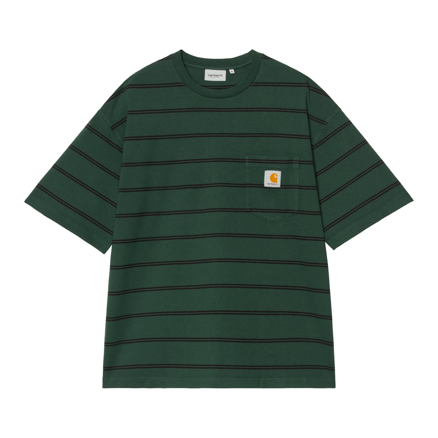 S/S Cardona Pocket T-Shirt - Cardona Stripe, Natural / Dark Scarab, Garment dyed 1