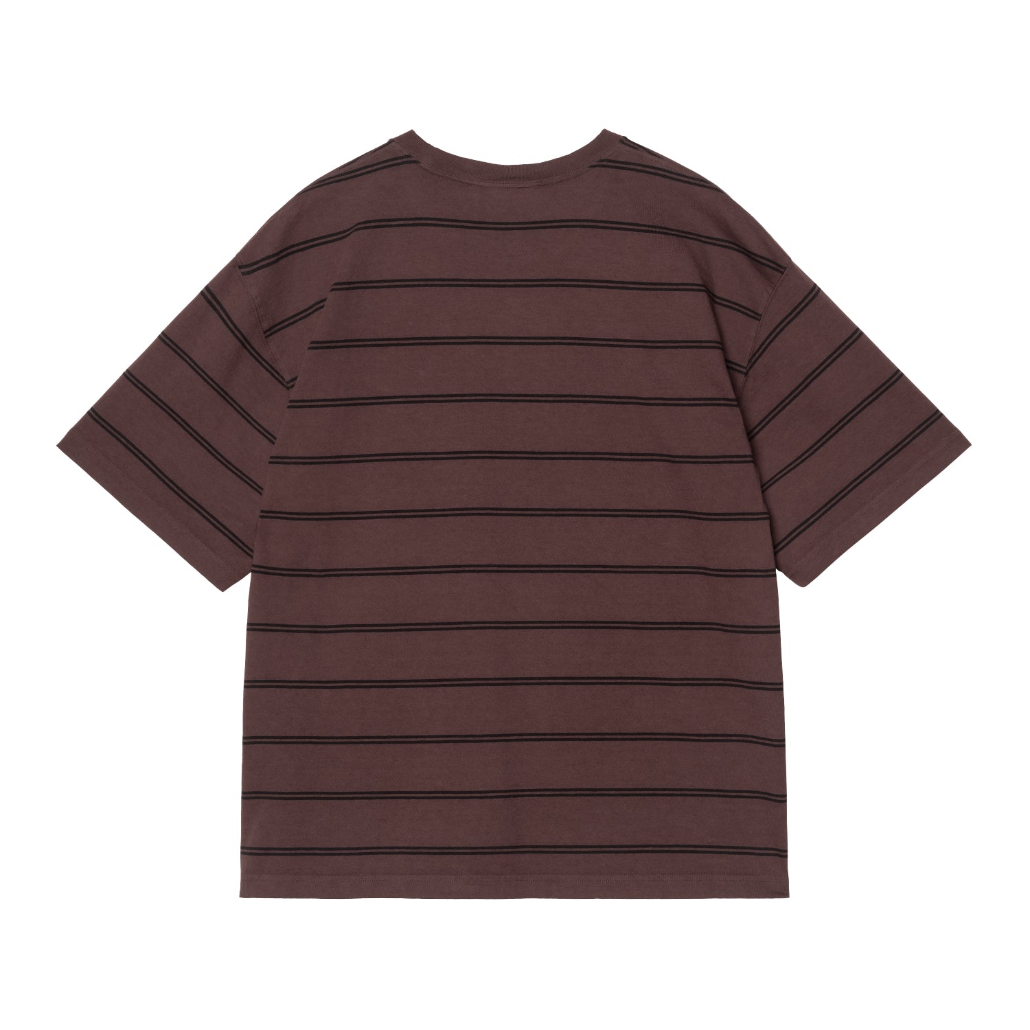 S/S Cardona Pocket T-Shirt - Cardona Stripe, Natural / Palisander, Garment dyed 5