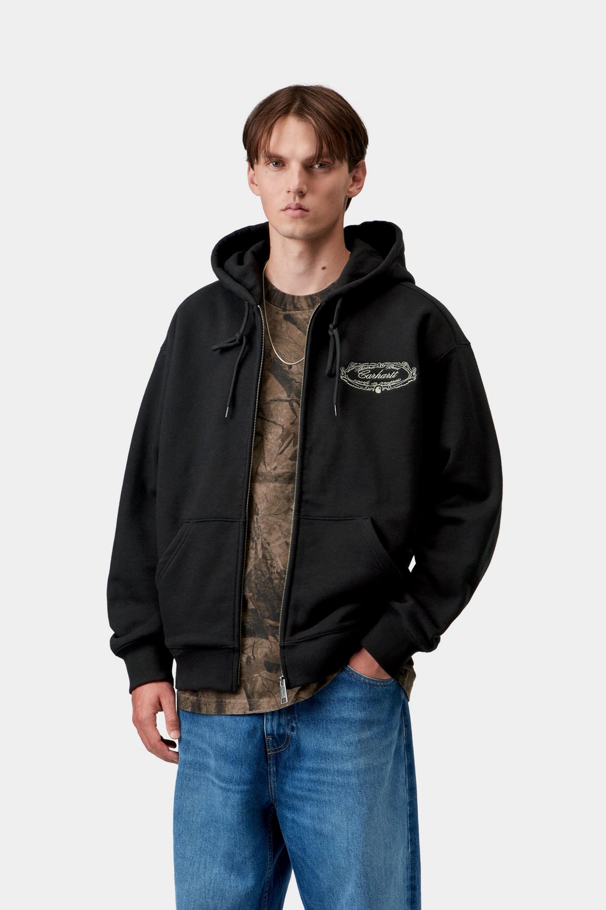 Hooded Chez WIP Jacket - Black / Green