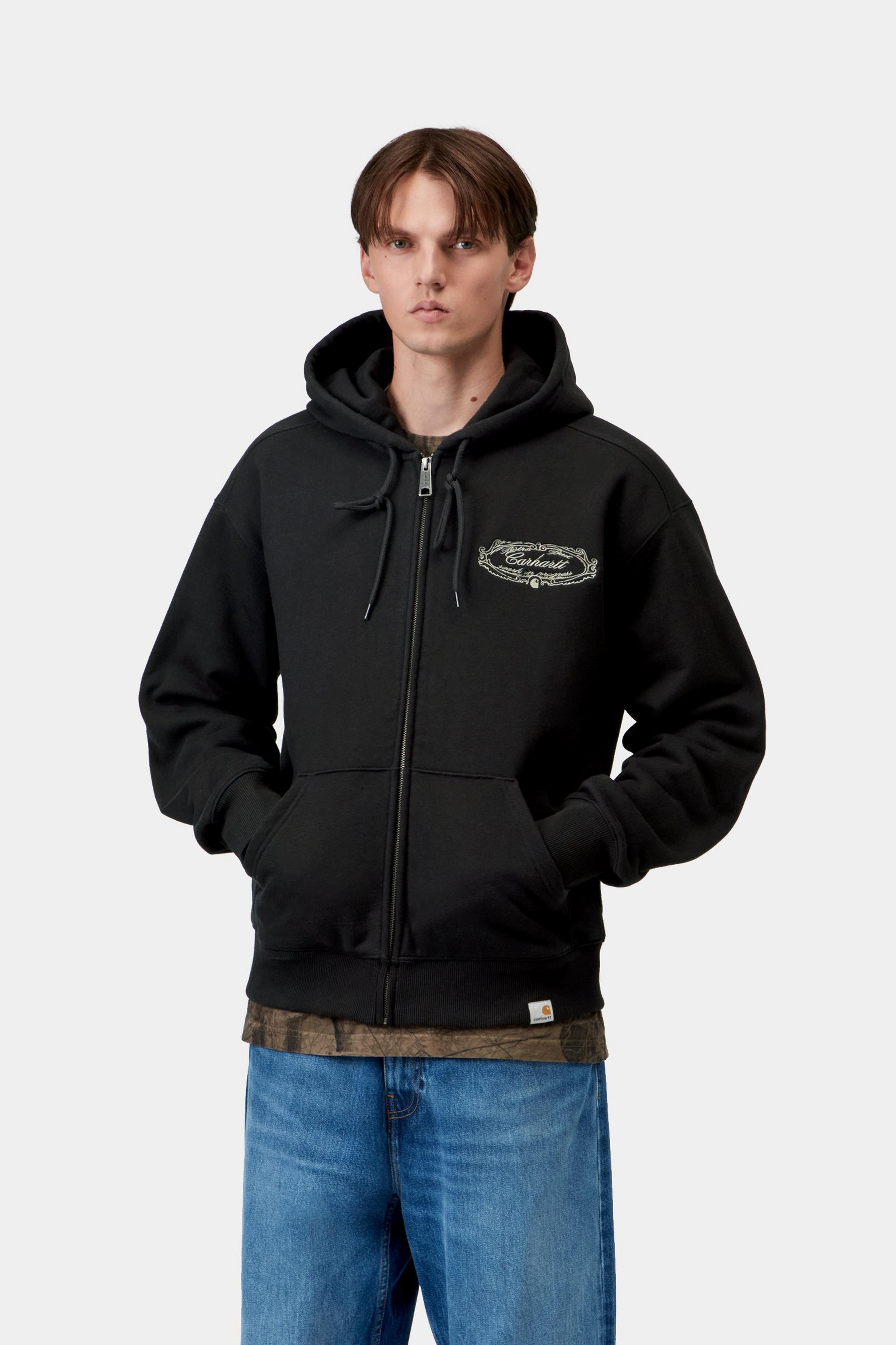 Hooded Chez WIP Jacket - Black / Green 2