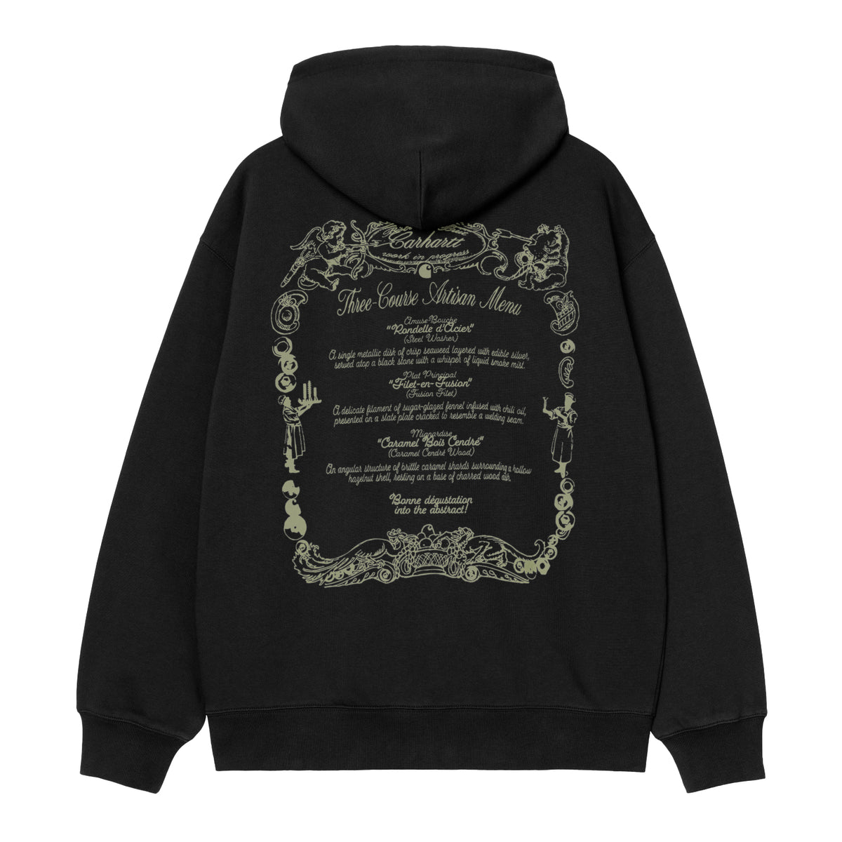 Hooded Chez WIP Jacket - Black / Green