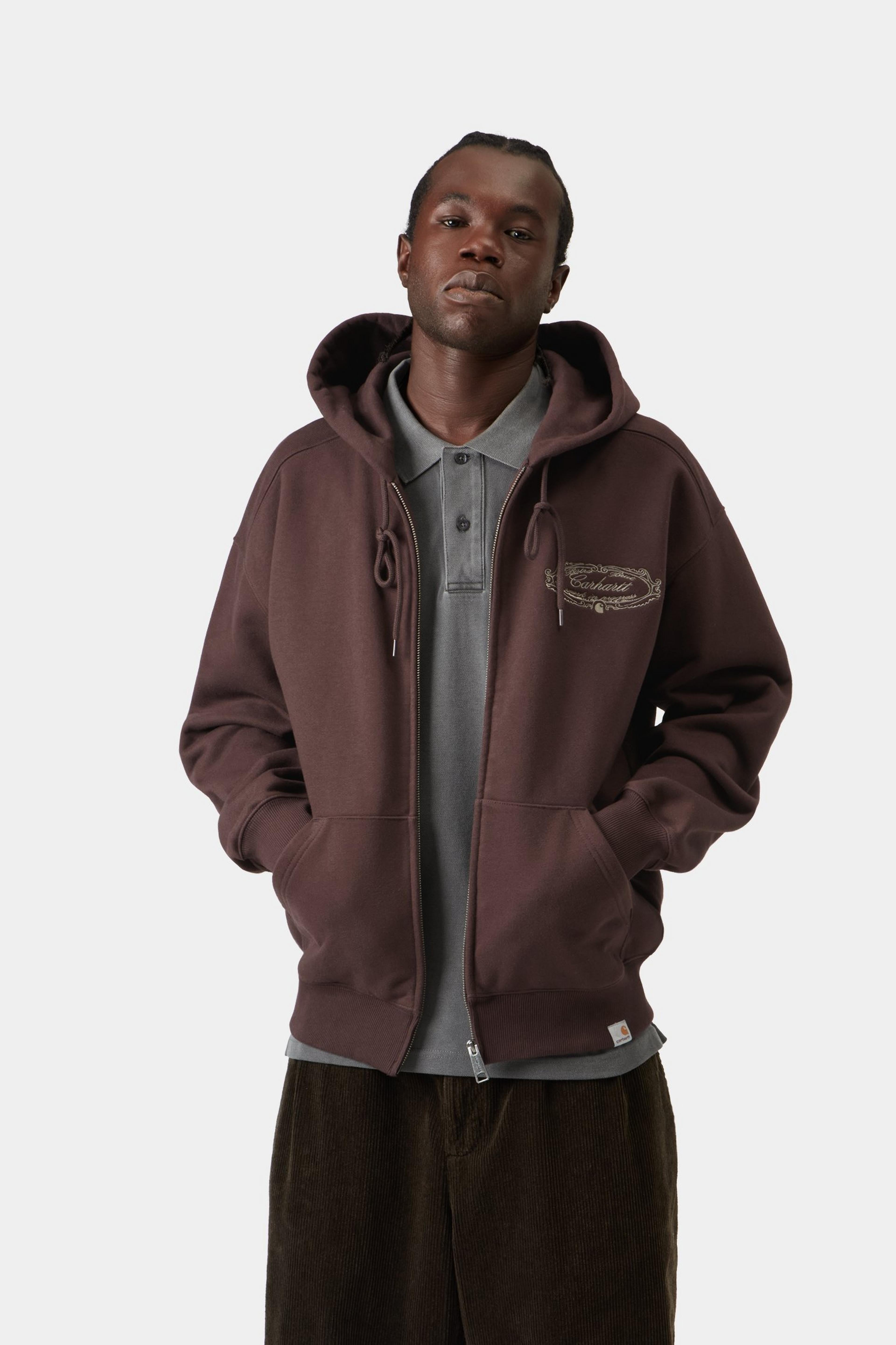 Hooded Chez WIP Jacket - Palisander / Grey 4