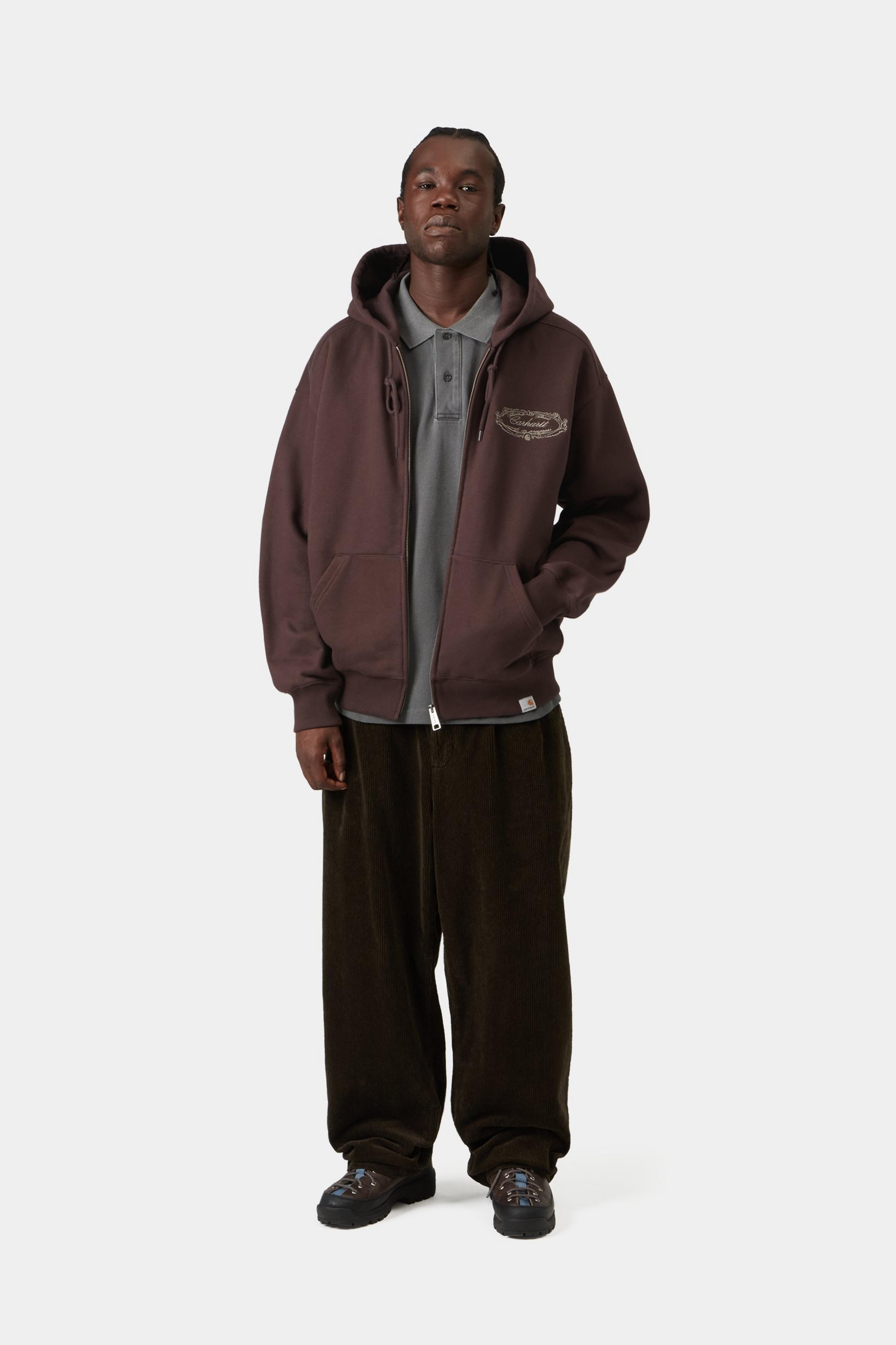 Hooded Chez WIP Jacket - Palisander / Grey 3