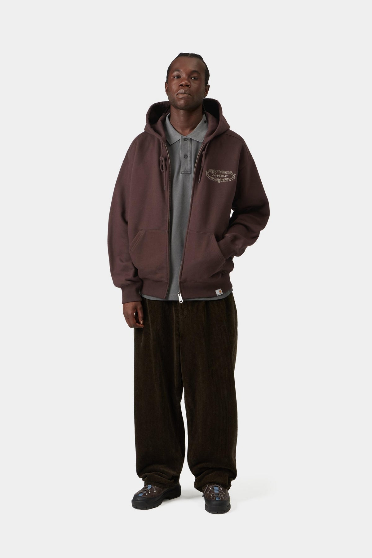 Hooded Chez WIP Jacket - Palisander / Grey