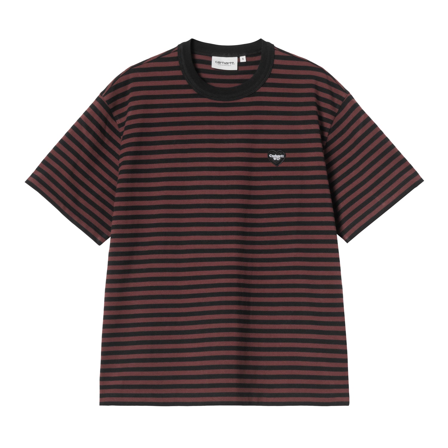W' S/S Essy T-Shirt - Essy Stripe Black/Amarone