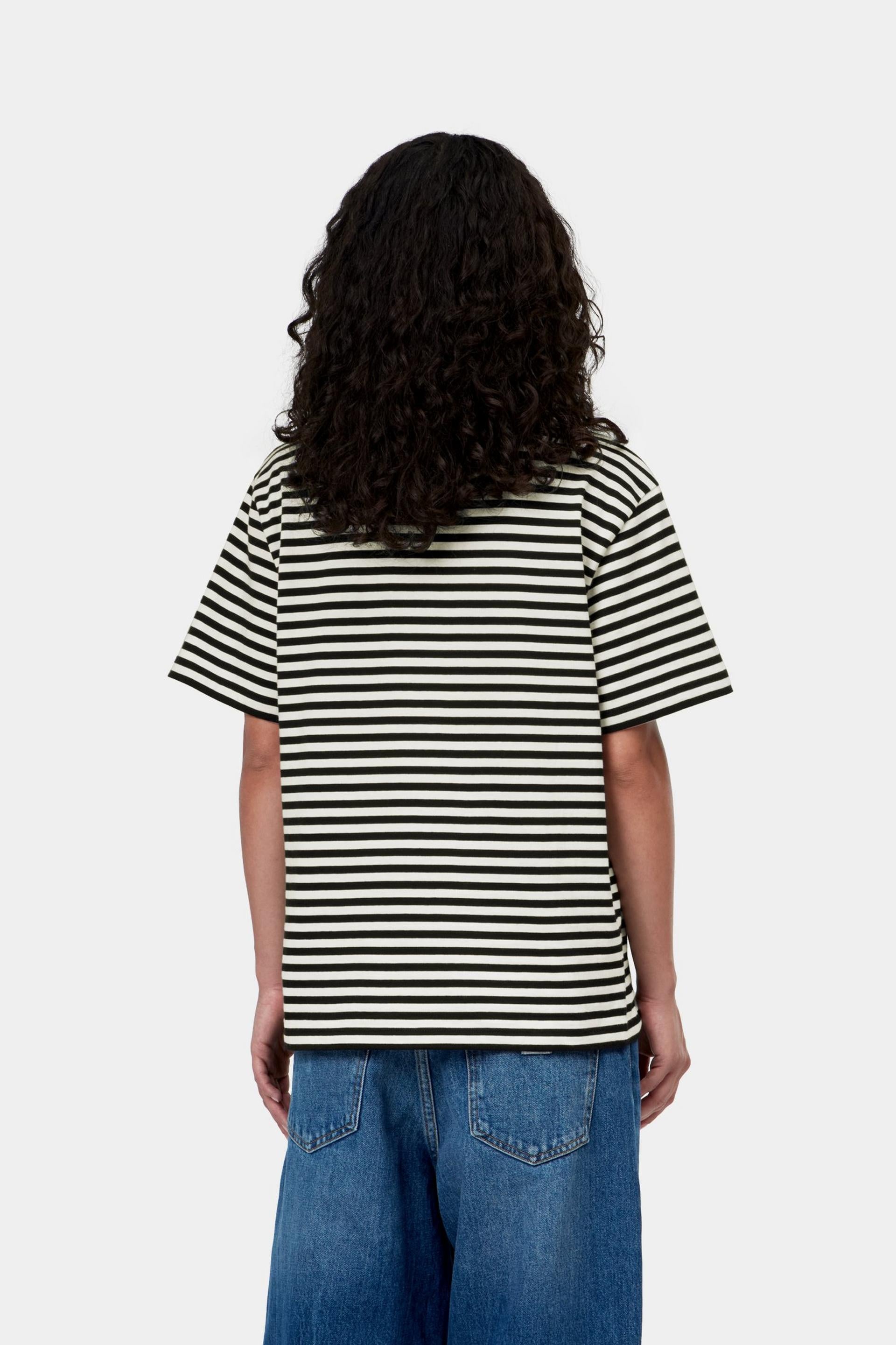 W' S/S Essy T-Shirt - Essy Stripe Black/Wax