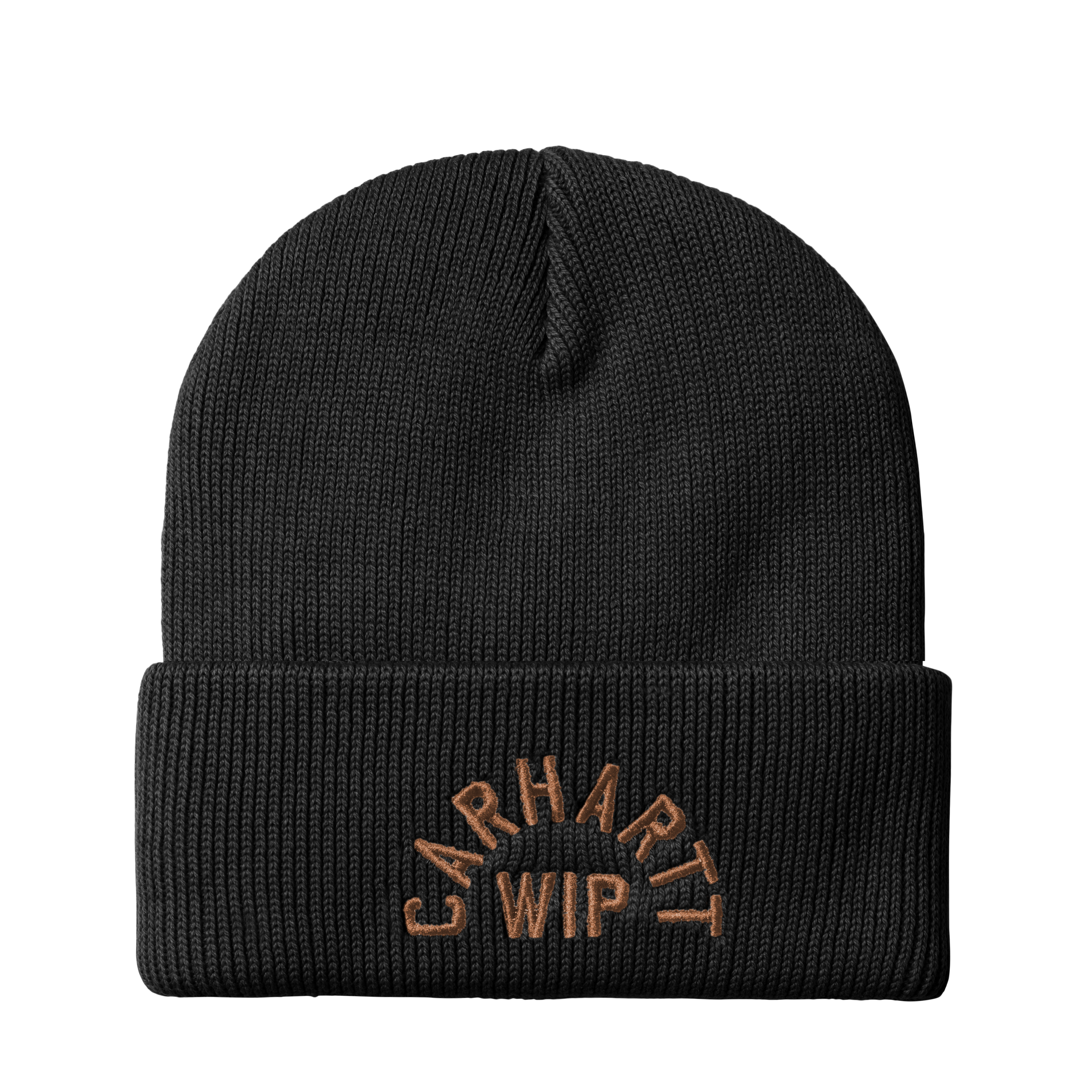 Arch Script Beanie - Black / WIP H Brown