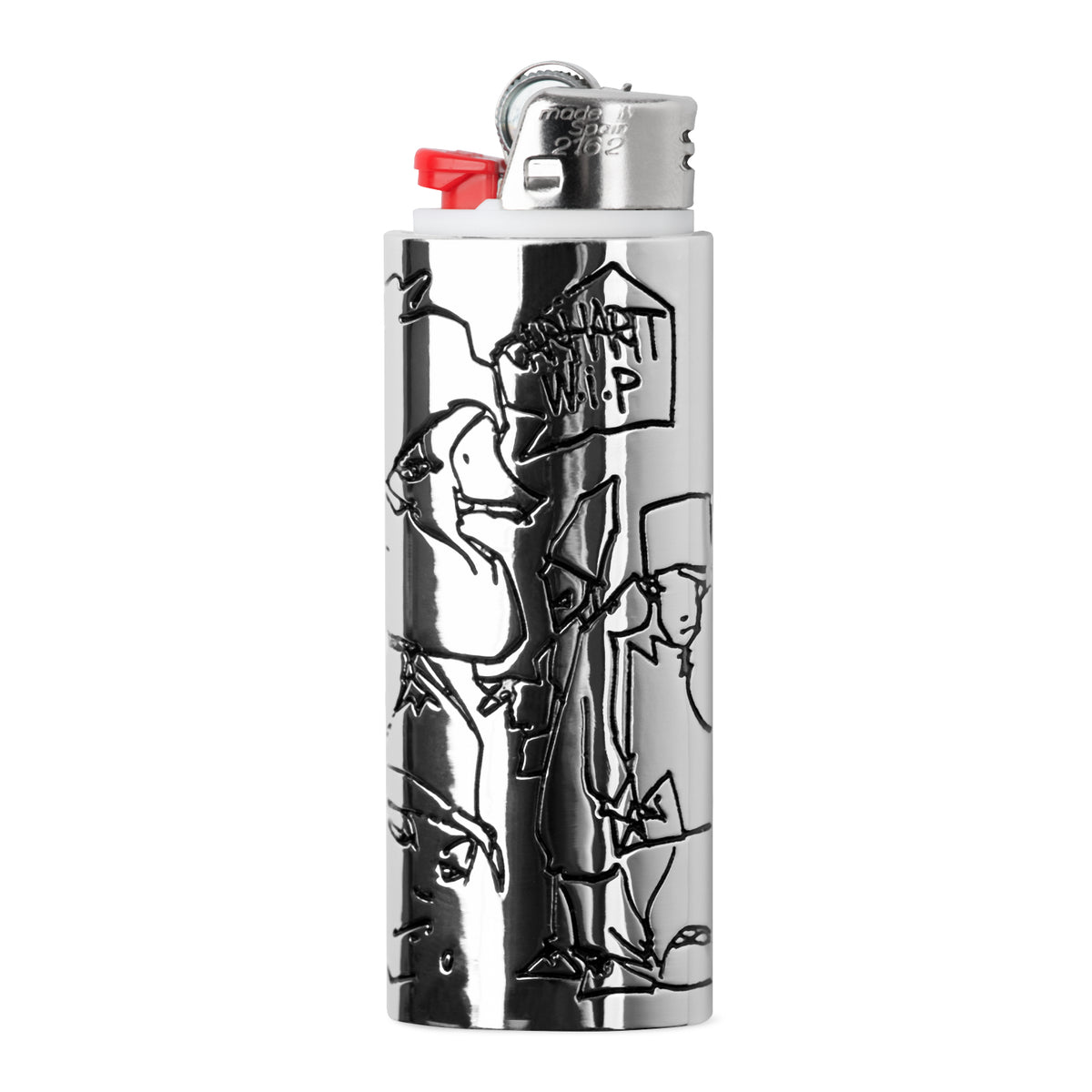 Blinkerfluid BIC Metal Lighter Case - Silver
