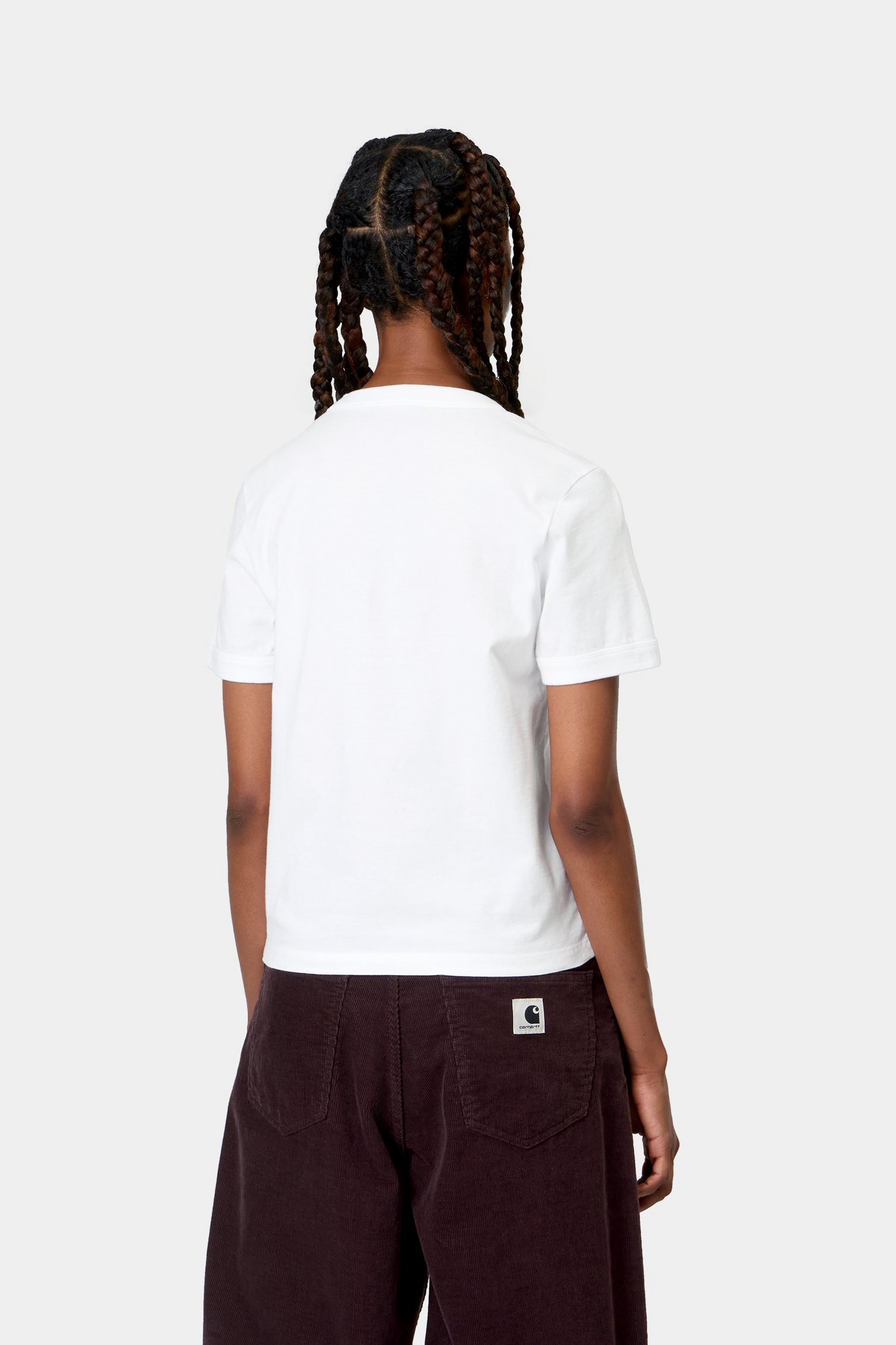W' S/S Slingshot T-Shirt - White, heavy stone wash