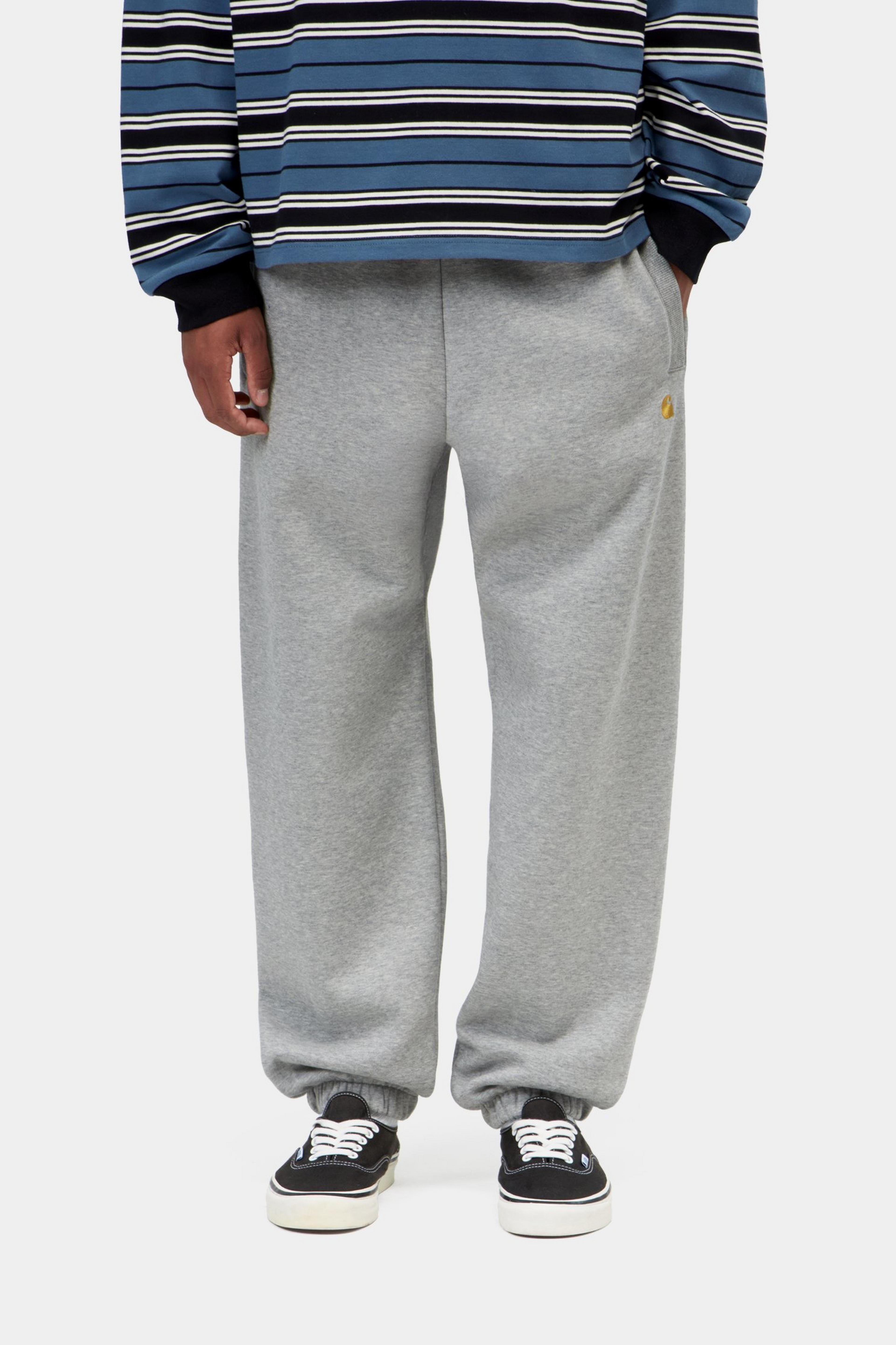 Chase Sweat Pant - Grey Heather / Gold 4